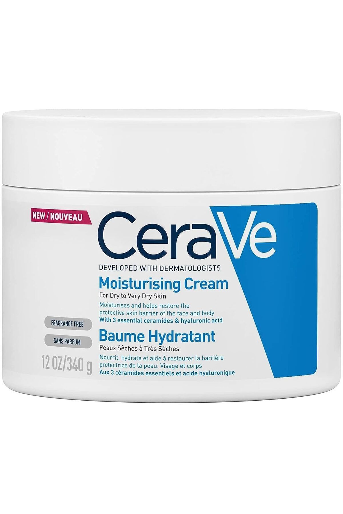CeraVe 2 Adet Cerave Nemlendirici Krem Normalden Kuruya Ciltler İçin 12 Oz (340g) (Korendy)