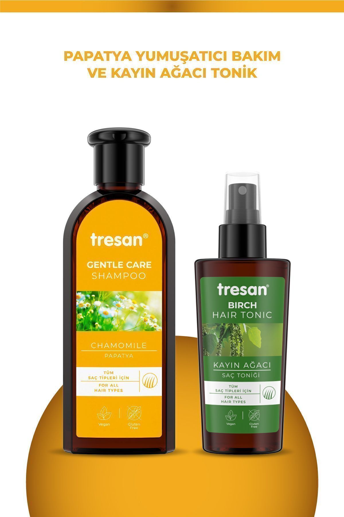 Tresan Papatya Şampuanı 300 ml - Her Tip Saç Için Tresan K.ağacı Özlü Saç Toniği 125 Ml.