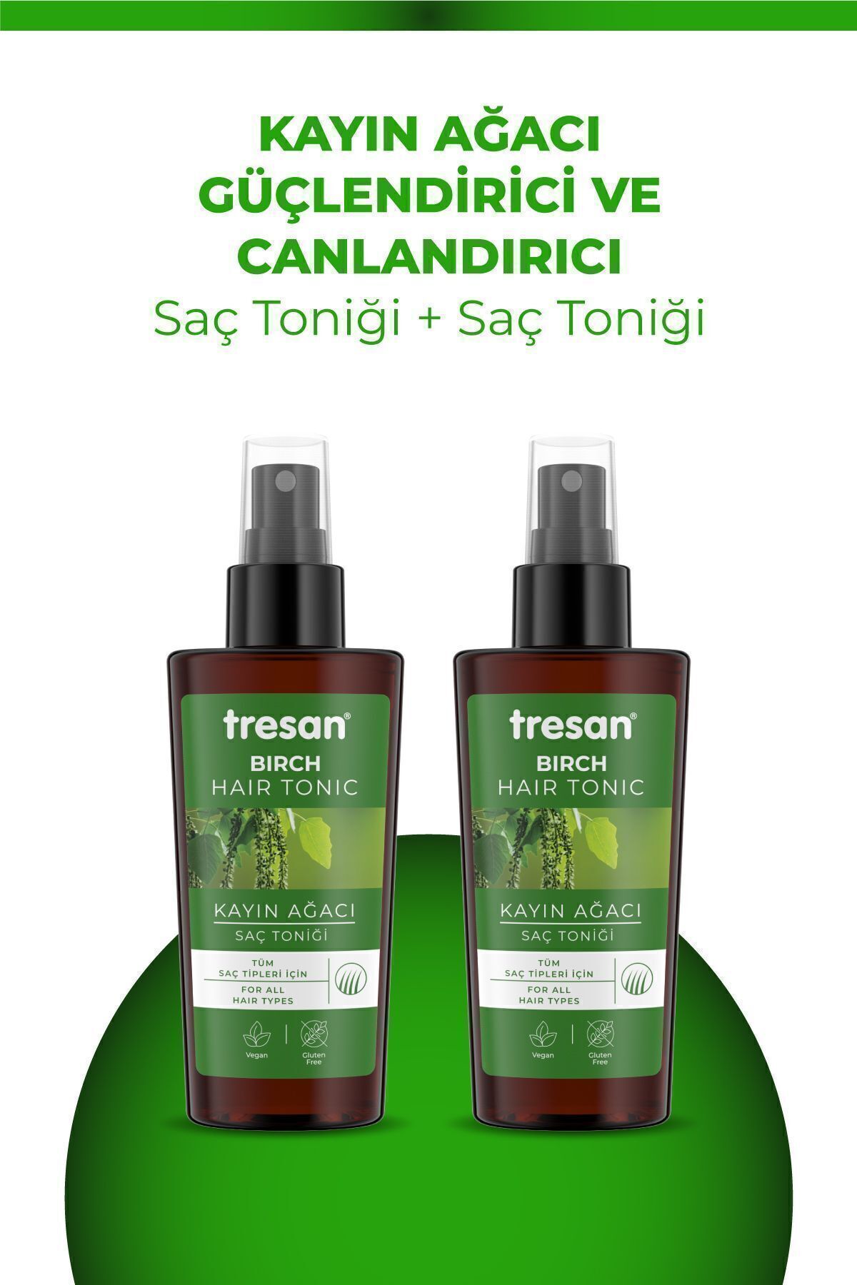 Tresan Kayın Ağacı Güçlendirici ve Canlandırıcı Saç Toniği – Hızlı Uzama ve Kepek Karşıtı Bakım (125 ml X2)