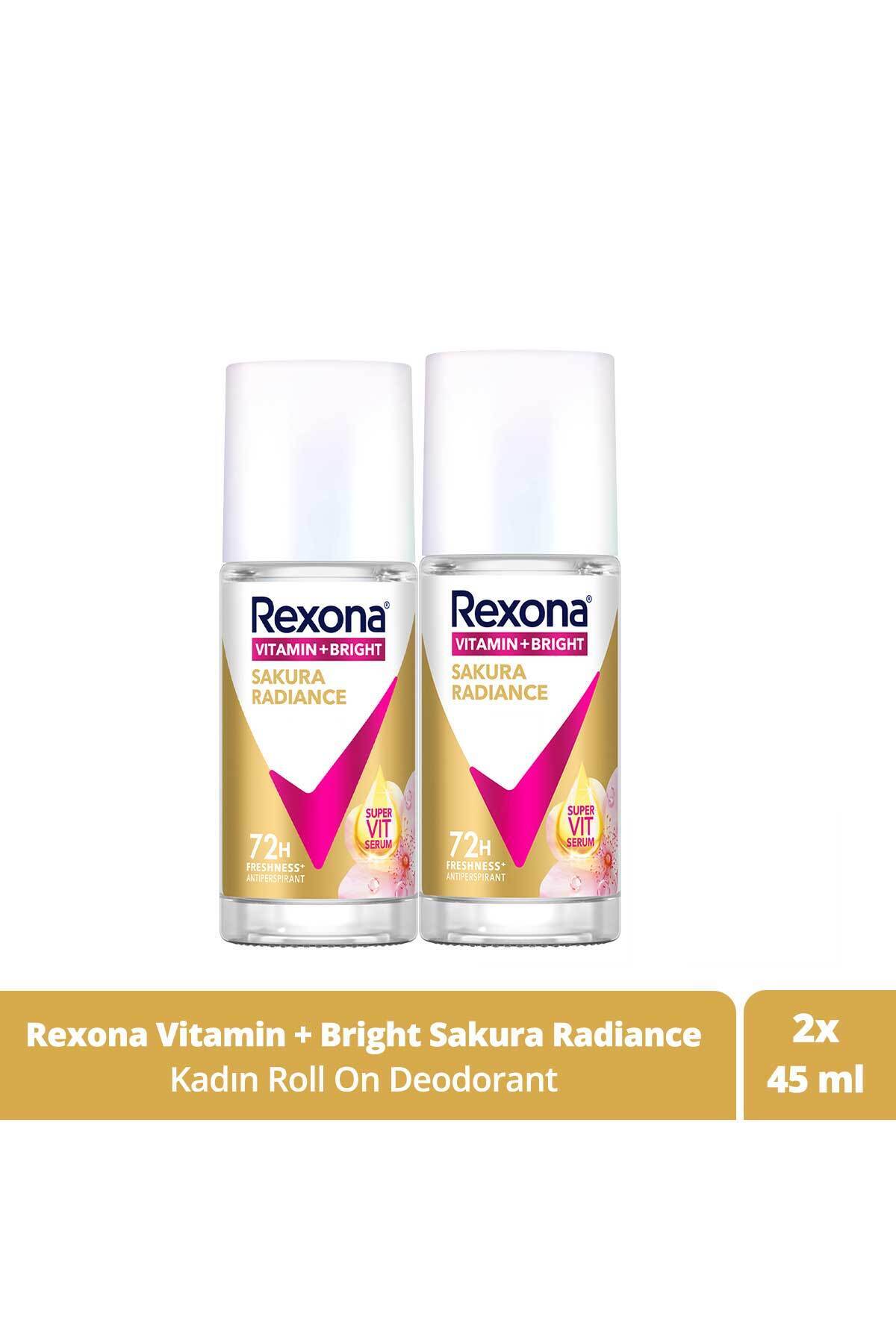 Rexona Vitamin Bright Kadın Roll On Deodorant Sakura Radiance 45 ml X2