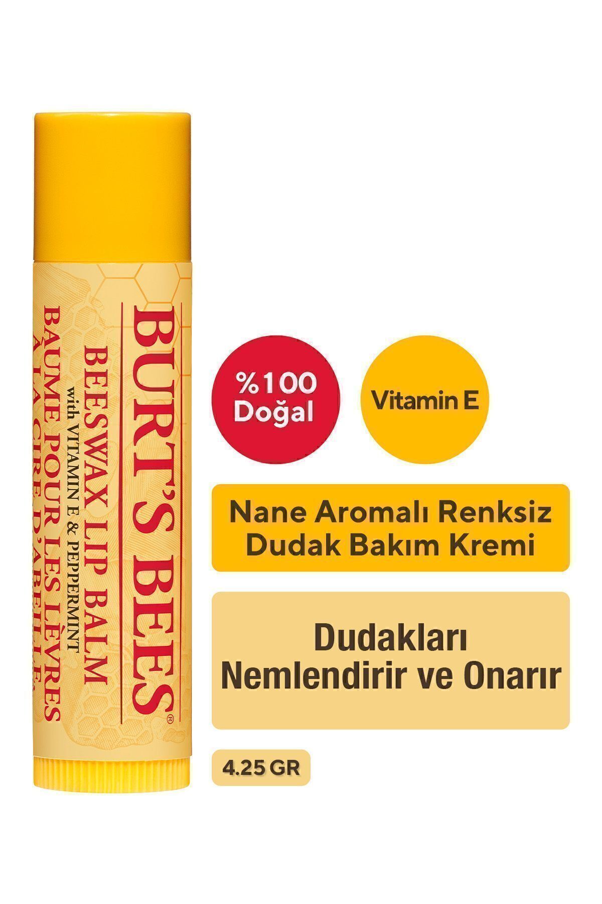 Burts Bees Beeswax Dudak Bakım Kremi Blister Ambalaj - Beeswax Lip Balm Blister 4,25 G