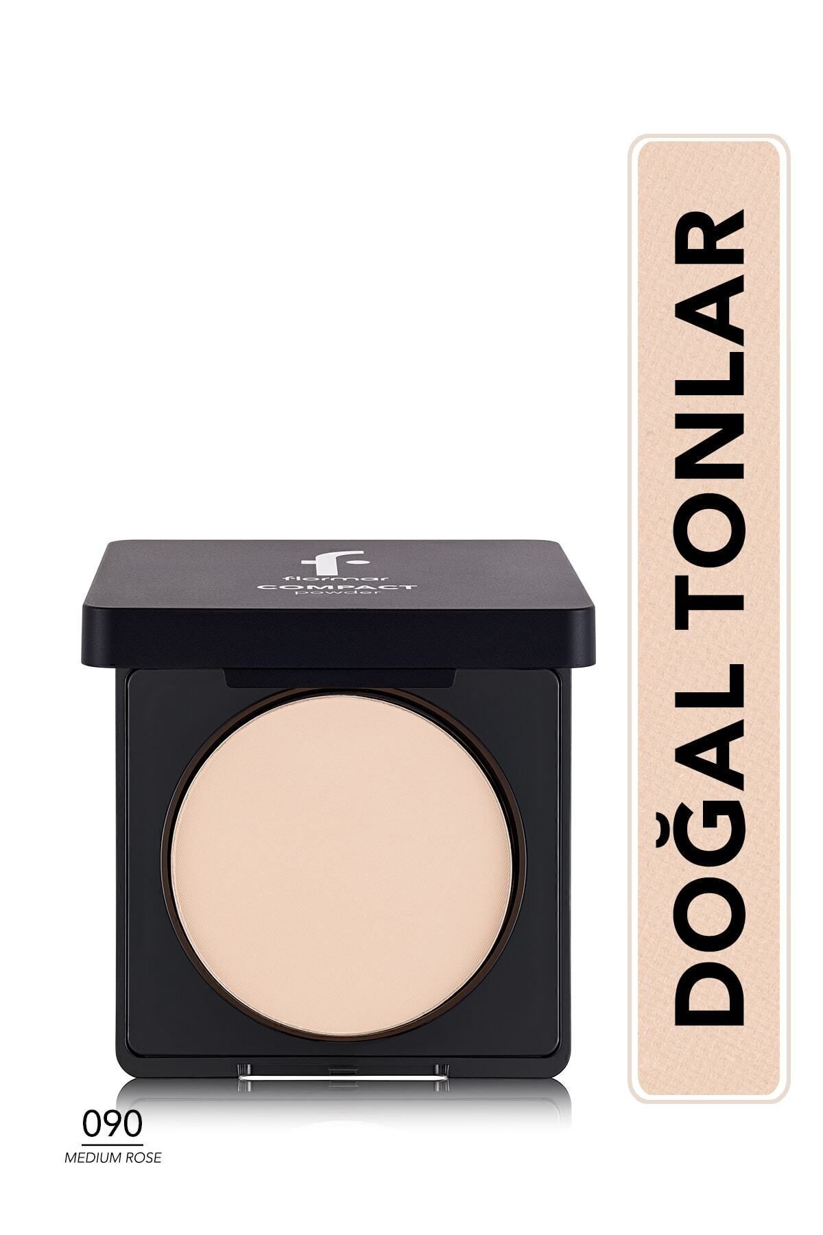 Flormar Yoğun Pigmentli Kompakt Pudra - Compact Powder - 090 Medium Rose - 8682536051309
