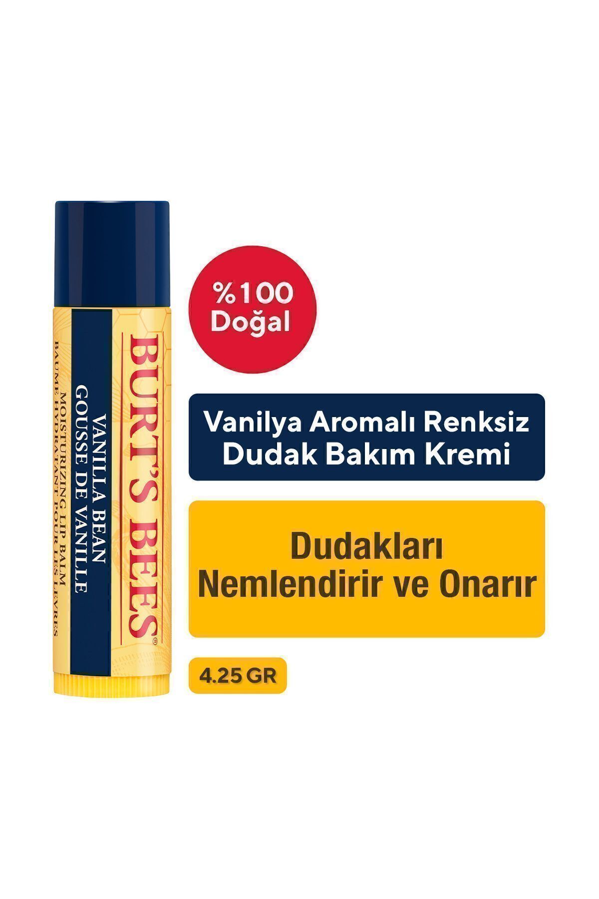 Burts Bees Moisturizing Vanilla Bean Vanilya Özlü Dudak Bakım Kremi