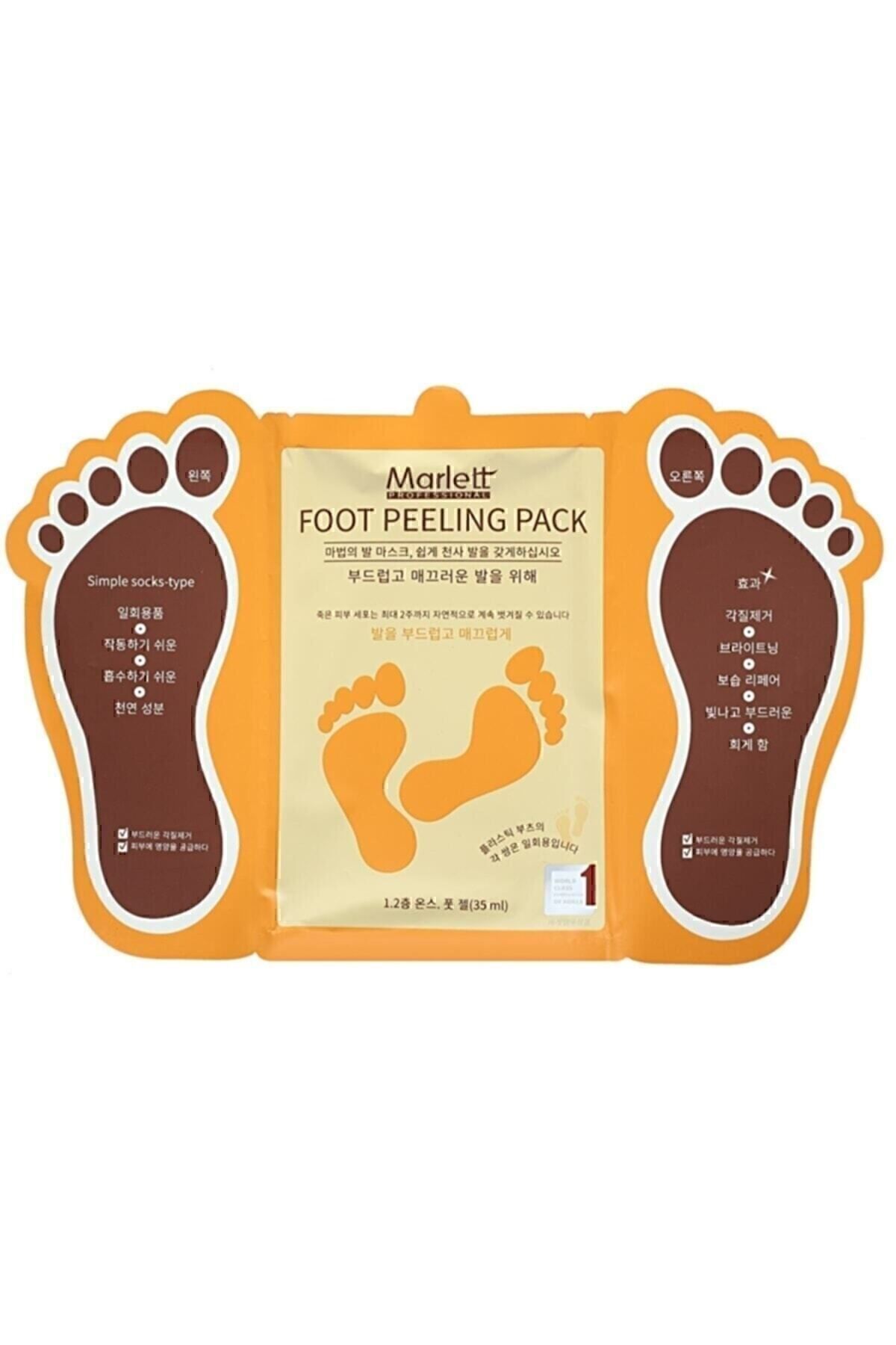 Marlett Foot Peeling Pack Çorap Tipi Soyulan Ayak Maskesi