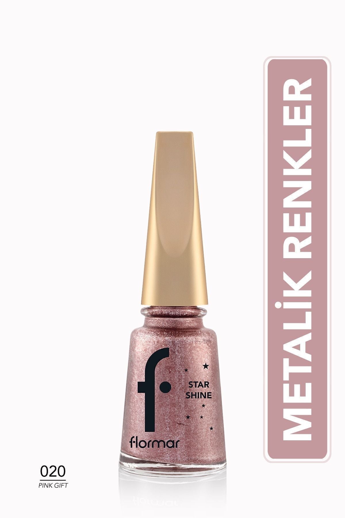 Flormar Metalik Parlak Oje - Star Shine Nail Enamel - 020 Pınk Gıft