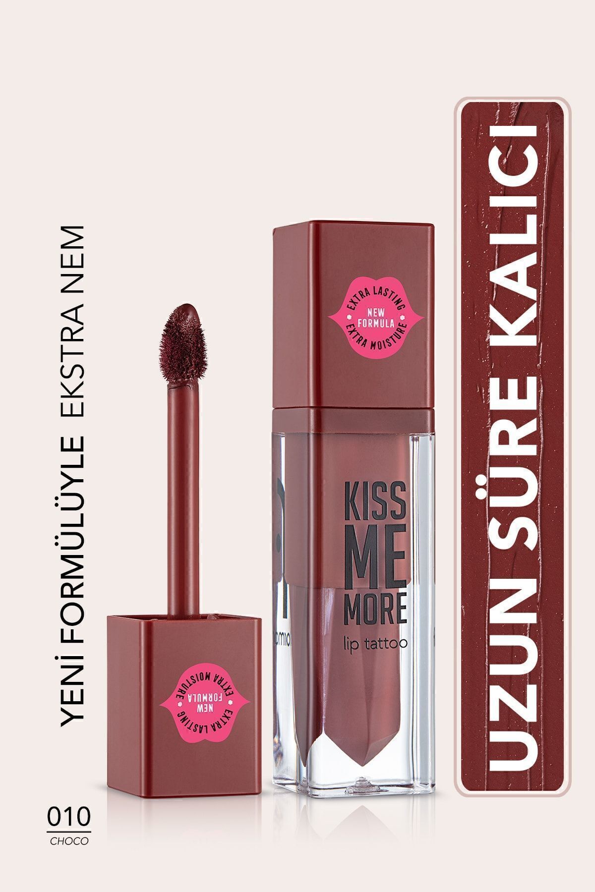 Flormar Uzun Süre Kalıcı Mat Ruj - Kiss Me More-010 Choco-8682536040815