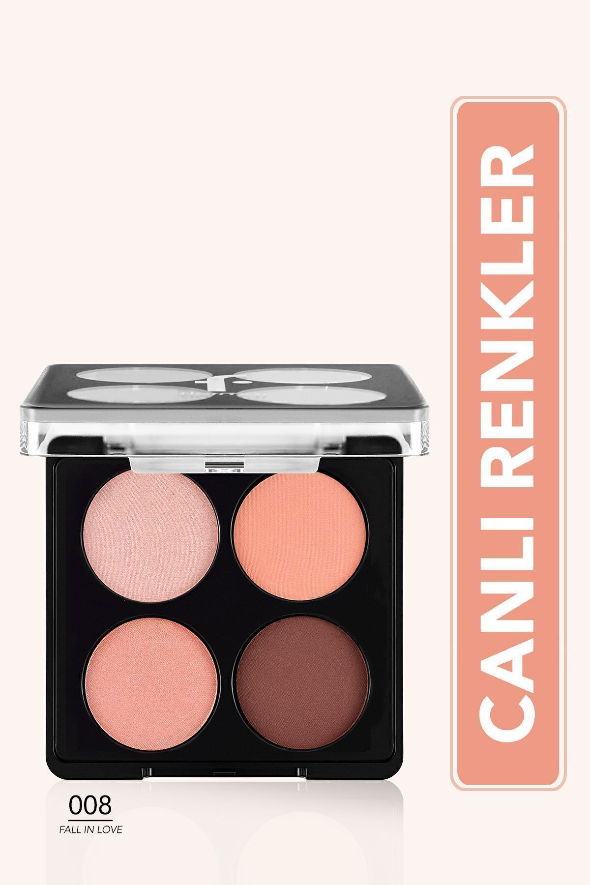 Flormar Mat & Işıltılı Far Paleti (pembe-kahve) - Color Eyeshadow Palette - 008 Fall In Love - 8682536051224