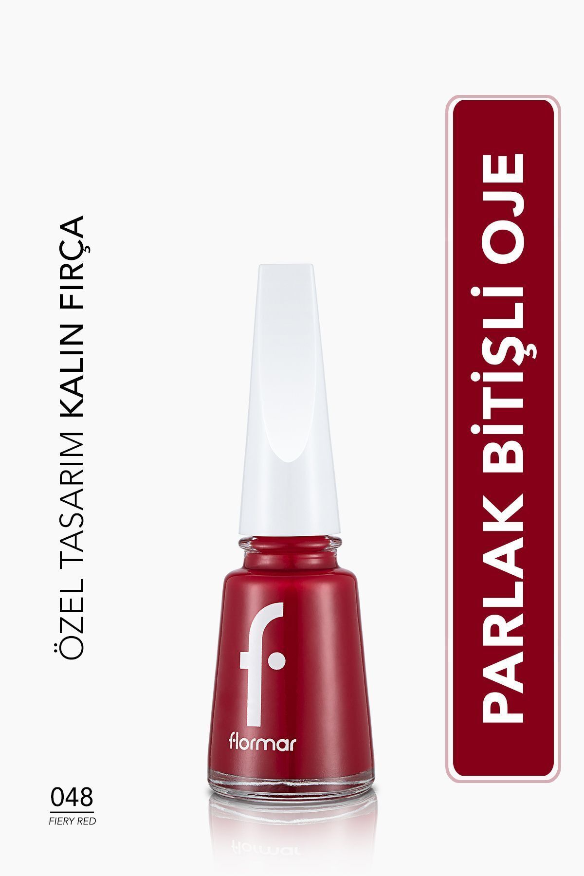 Flormar Klasik Parlak Bitişli Yüksek Pigmentli Oje - Nail Enamel- 048 Fıery Red New