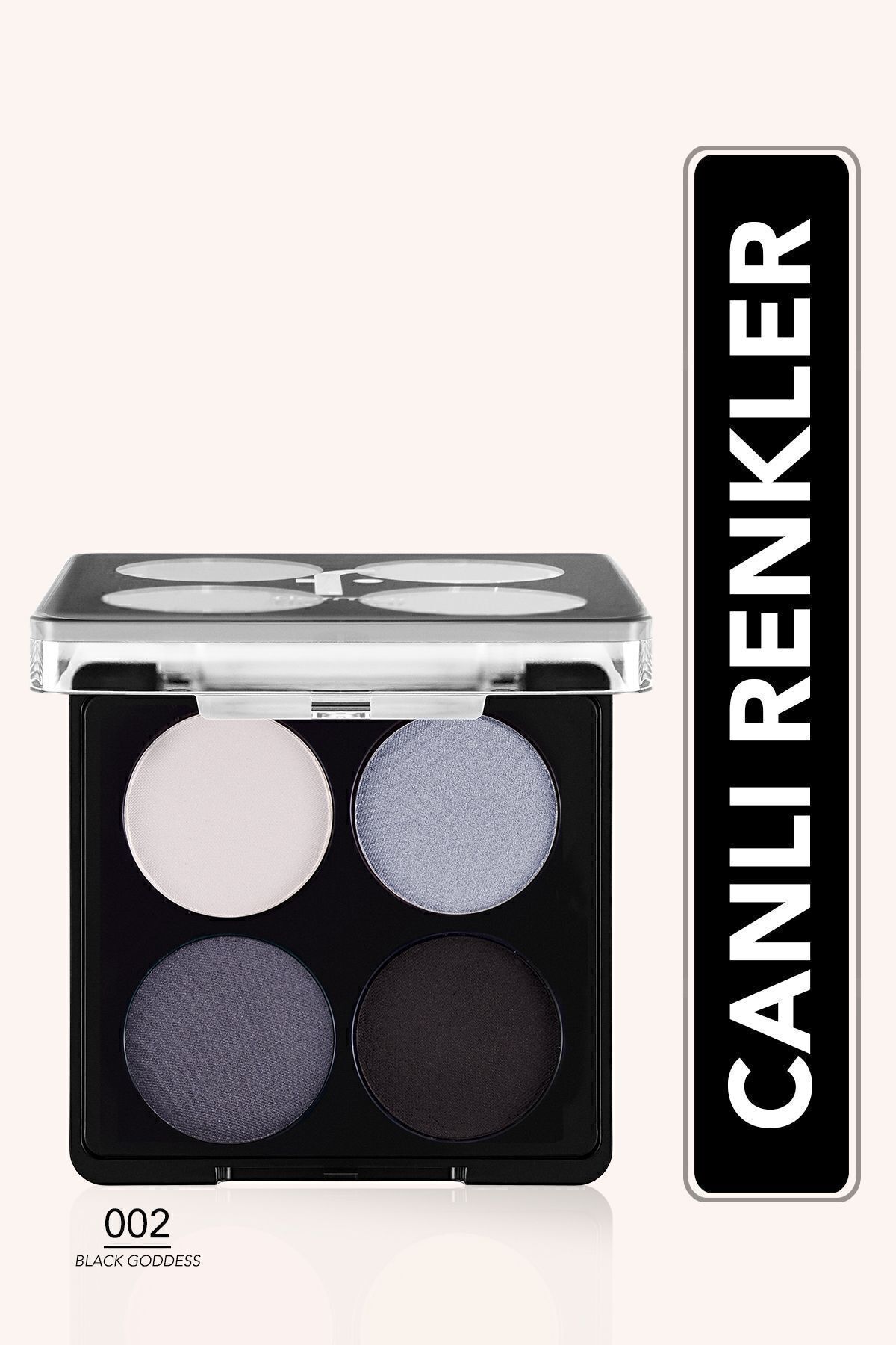 Flormar Mat & Işıltılı Far Paleti - Color Eyeshadow Palette - 002 Black Dust- 8682536051163