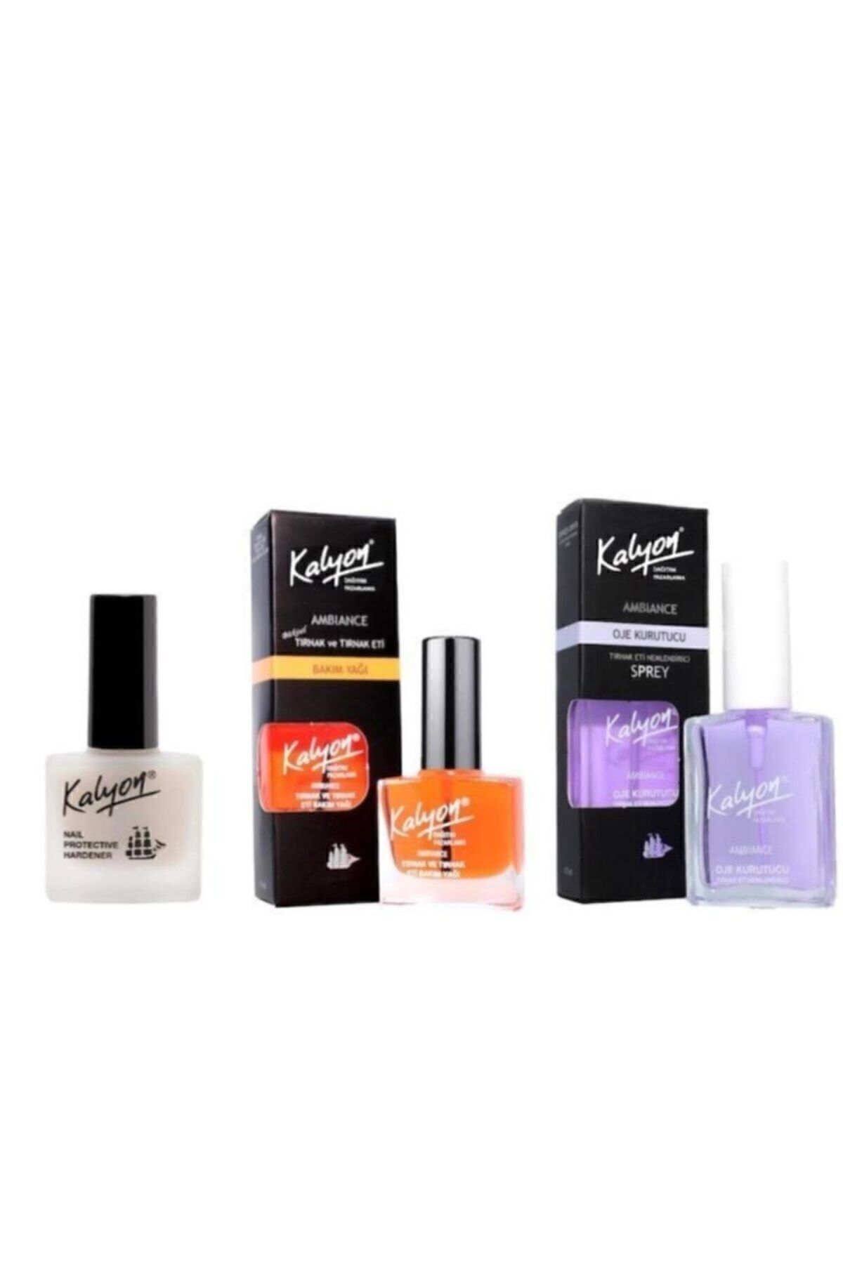 Kalyon Tırnak Sertleştirici Tırnak Bakım Yağı Oje Kurutucu Sprey 17ml 3'lü Set