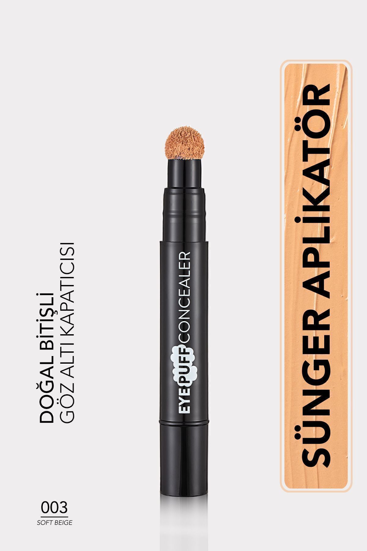 Flormar Doğal Bitişli Kremsi Kapatıcı - Eye Puff Concealer - 003 Soft Beige - 8682536021746