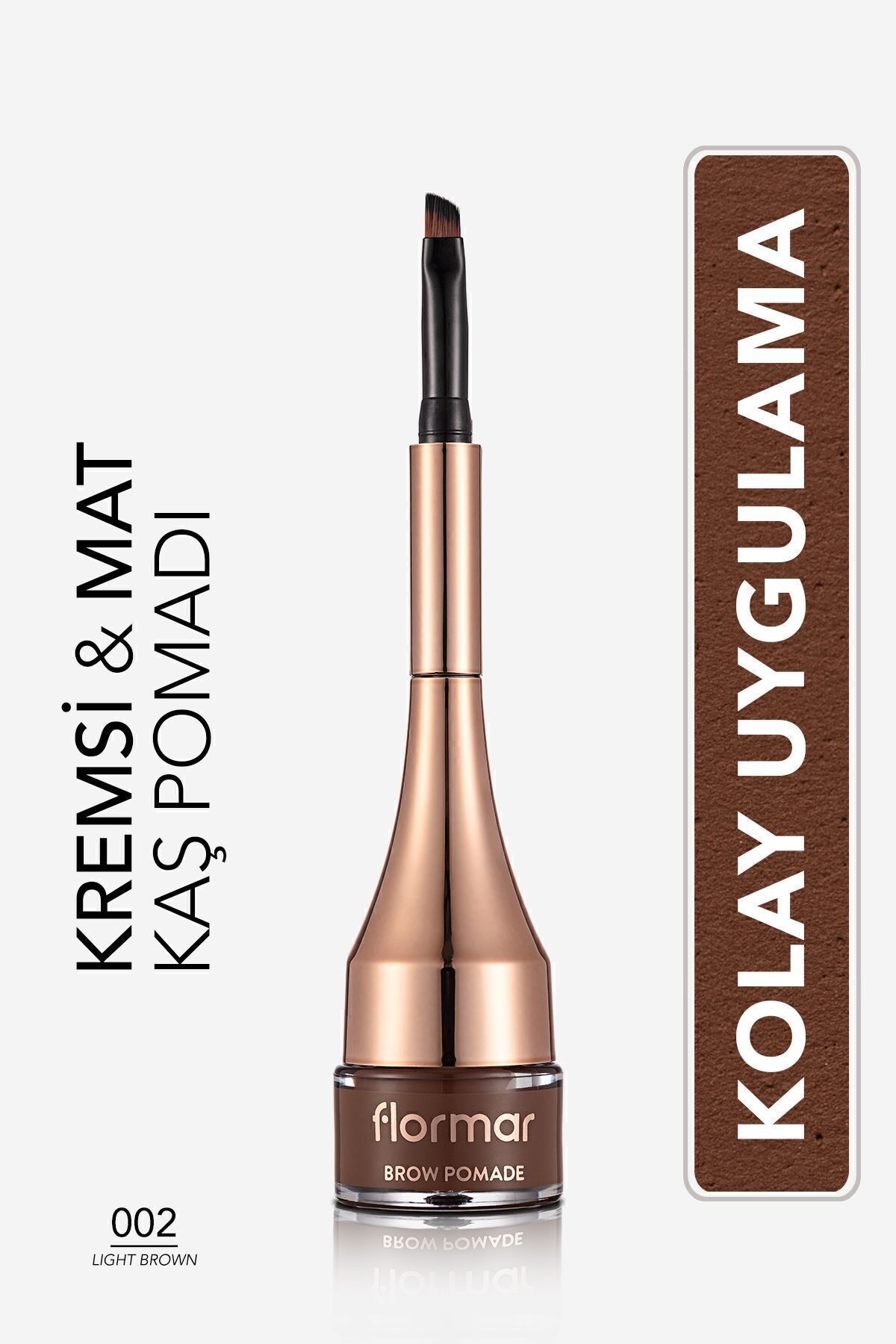 Flormar Yoğun Pigmentli Kalıcı Kaş Pomadı - Brow Pomade - 002 Light Brown - 8690604572199