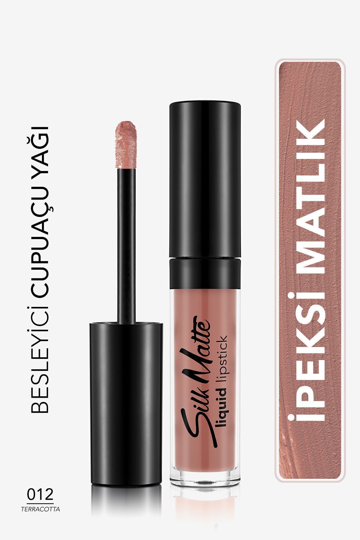 Flormar Kadife Dokulu Likit Mat Ruj - Silk Matte Liquid Lipstick - 012 TERRACOTTA - 8690604505395