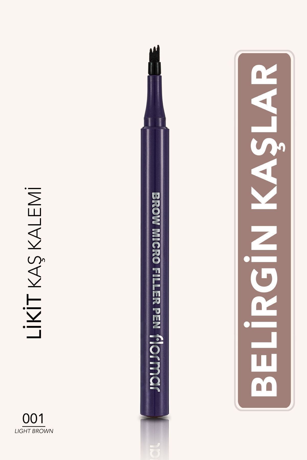Flormar Kaş Doldurma Kalemi (Açık Kahve) - Brow Micro Filler Pcl. - 001 Light Brown - 8682536032063