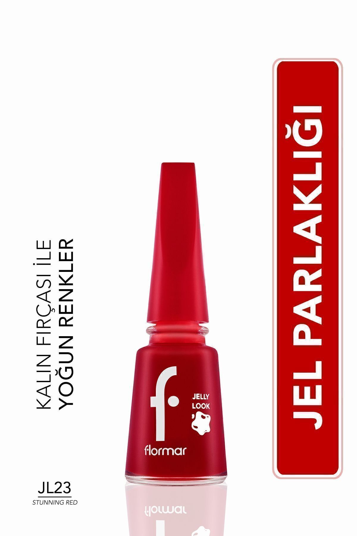 Flormar Oje - Jelly Look Nail Enamel Jl23 Stunning Red 8690604282173