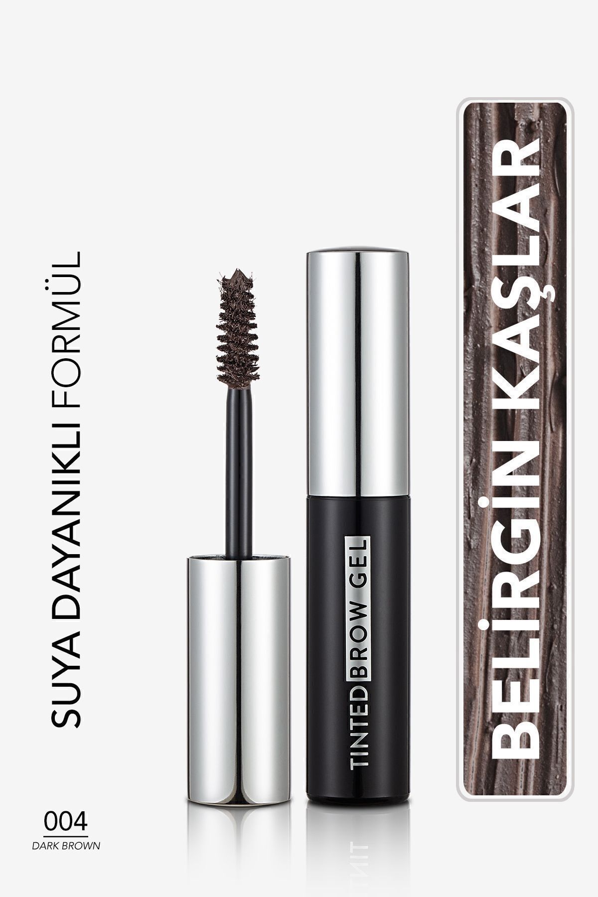 Flormar Sudan Etkilenmeyen Kaş Maskarası (KOYU KAHVE) - Tinted Brow Gel - 004 Dark Brown - 8682536034784