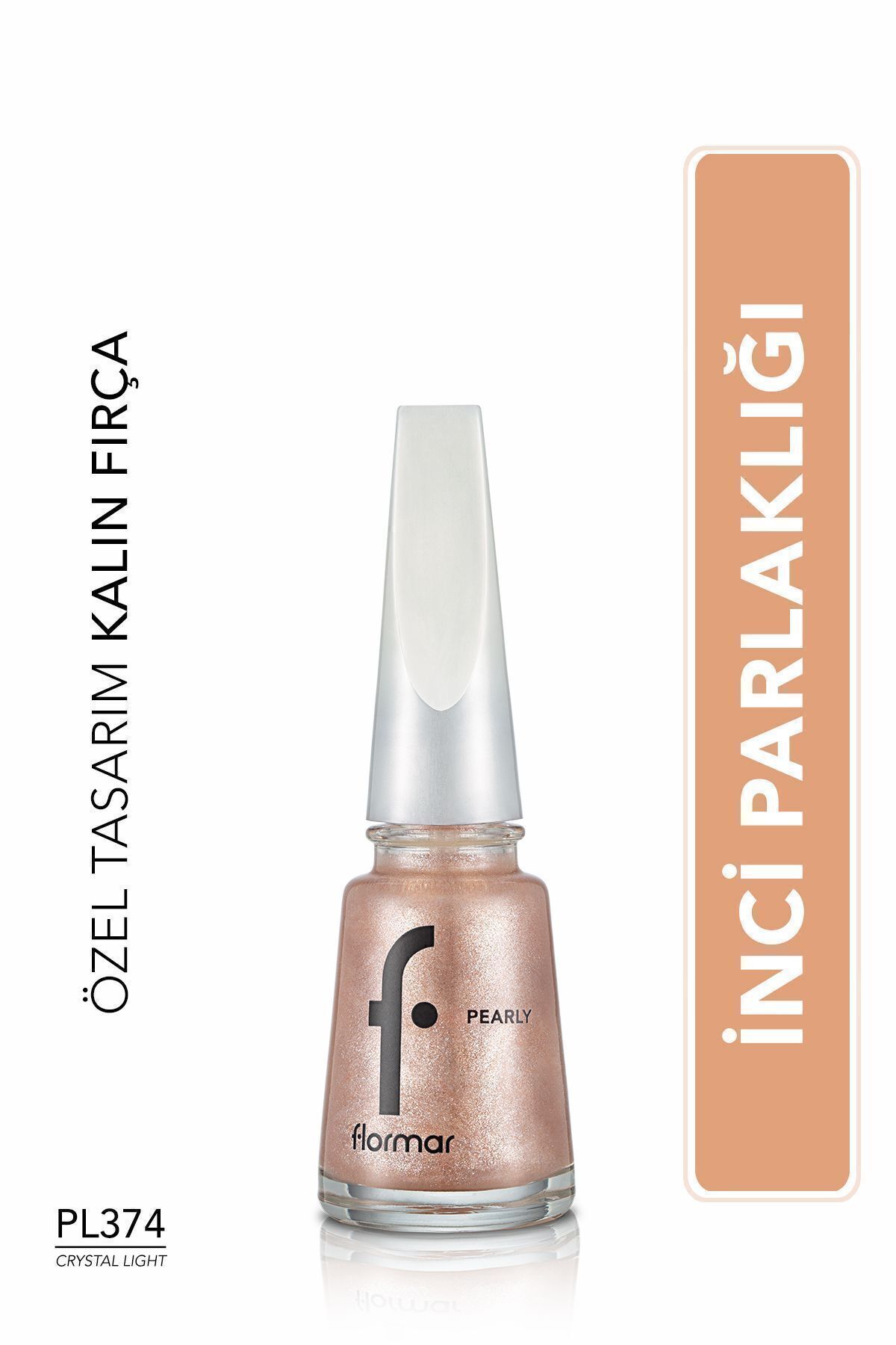 Flormar Sedefli Parlak Oje (BEJ) - Pearly Nail Enamel - Pl374 Crystal Light - 8682536035484