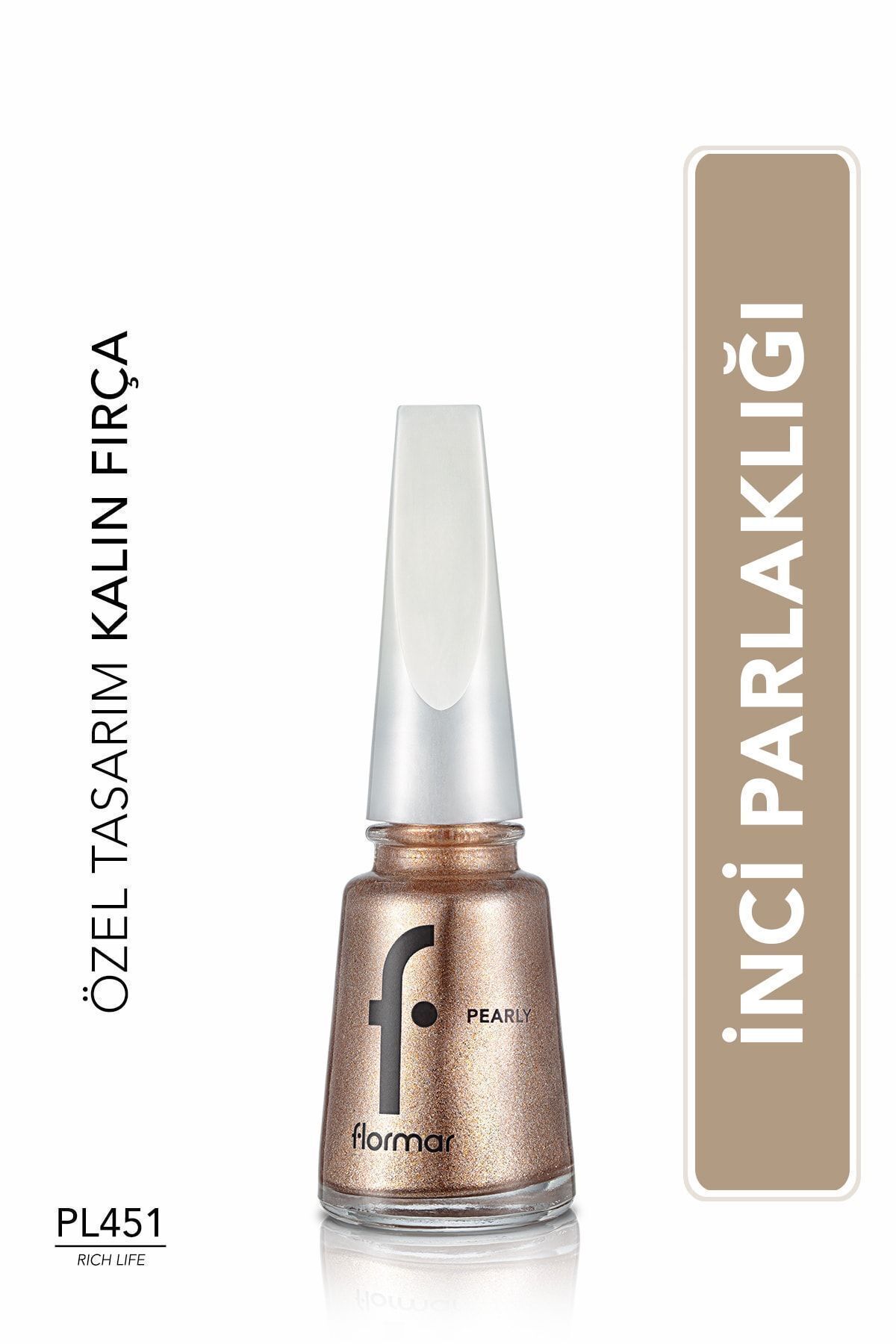 Flormar Sedefli Parlak Oje (ALTIN) - Pearly Nail Enamel - Pl451 Rich Life - 8682536035637