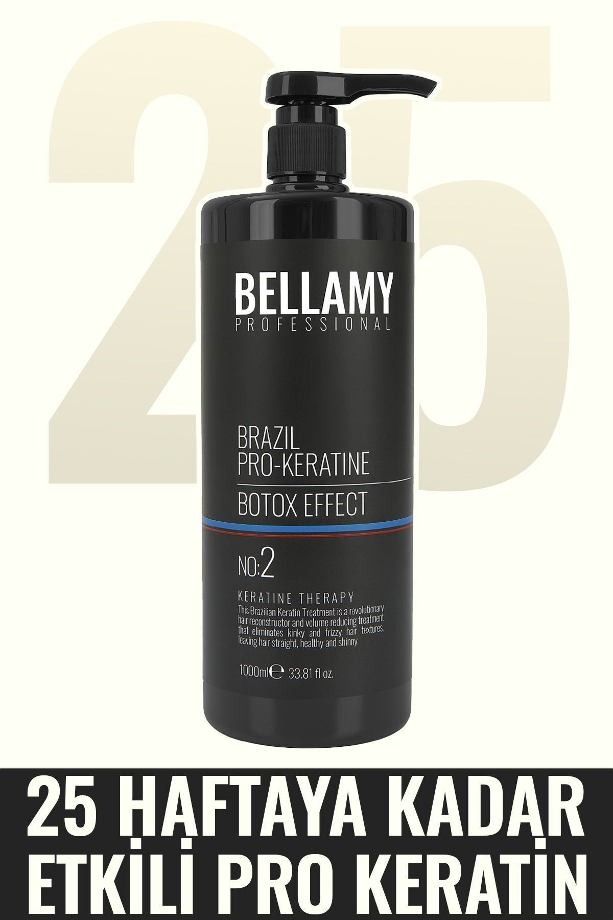 Bellamy Brazilya Keratini Profesyonel 25 Haftaya Kadar Düzleştirici 1000ml