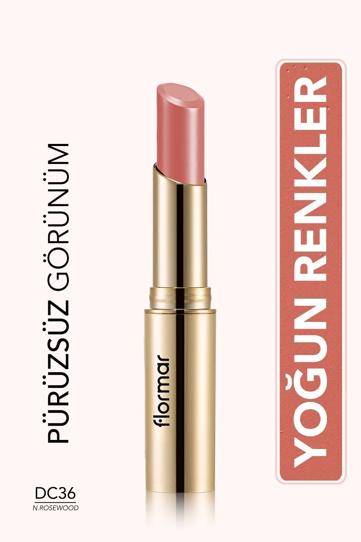 Flormar Ruj - Deluxe Cashmere Lipstick No: 36