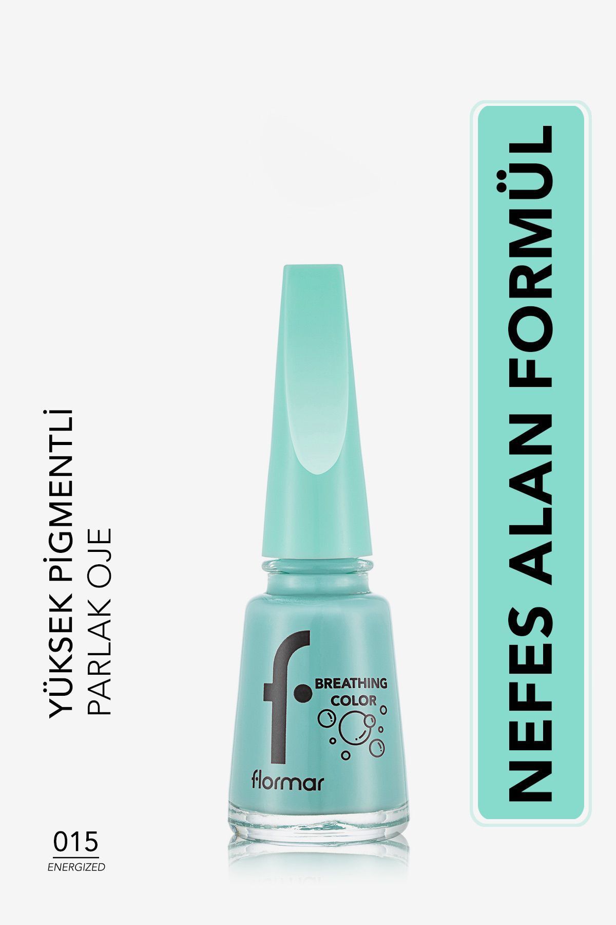 Flormar Nefes Alan Parlak Oje- Breathing Color Nail Enamel -015 Energized