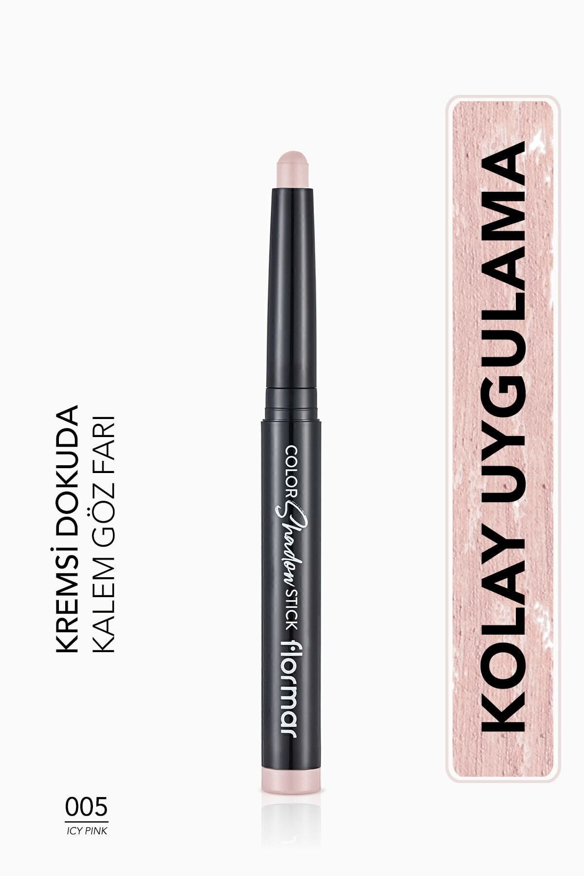 Flormar Suya Dayanıklı Işıltılı Kalem Far -color Shadow Stick - 005 Icy Pink- 8682536039451