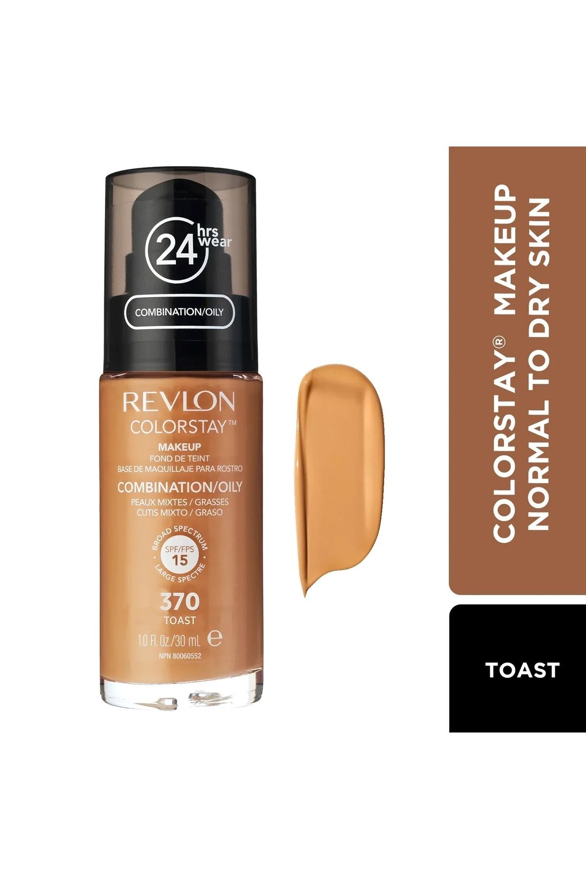 Revlon Colorstay Su Bazlı Fondöten Normal ve Kuru Ciltler İçin SPF 20 - 370 Toast