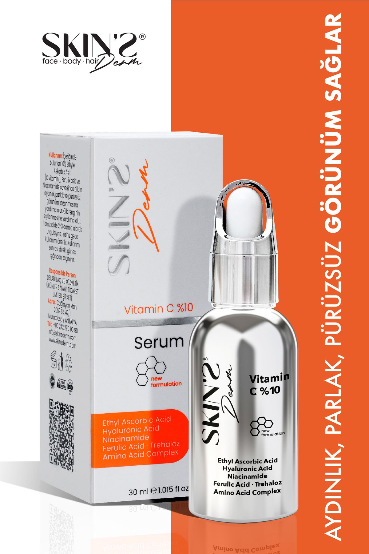 SKİN'SDERM Skins Derm Vitamin C Serum %10.