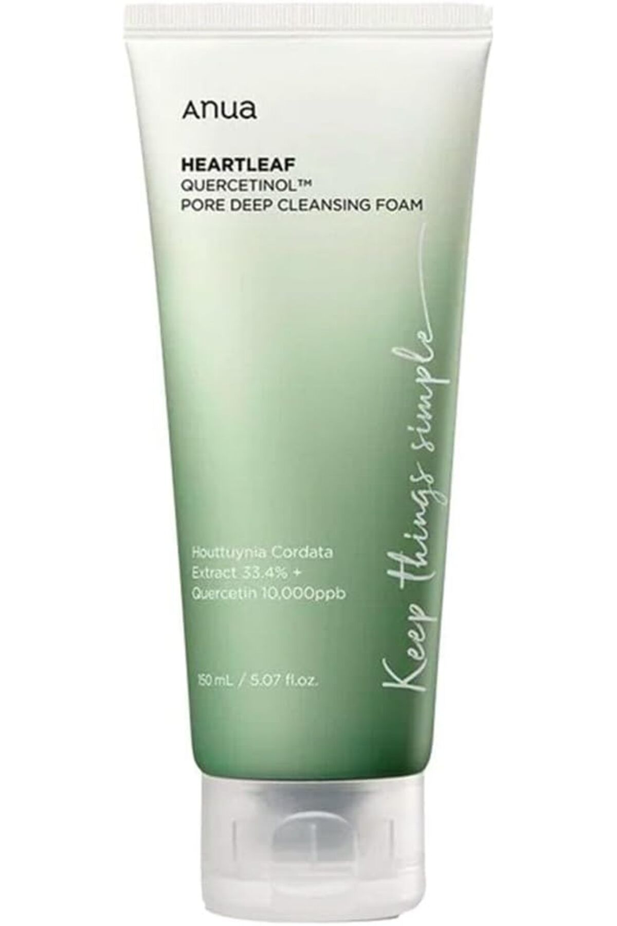 ANUA HEARTLEAF QUERCETİNOL GÖZENEK DERİN TEMİZLEME KÖPÜĞÜ 150 ML