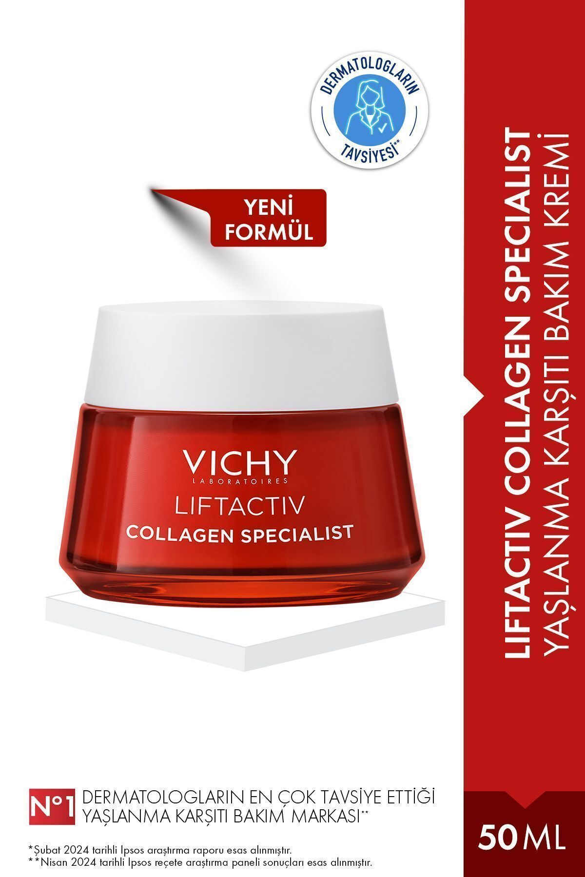 Vichy Yaşlanma Belirtisi Gösteren Ciltler İçin Cildi Sıkılaştırıcı ve Onarıcı Kremi 50ml Passi.2178