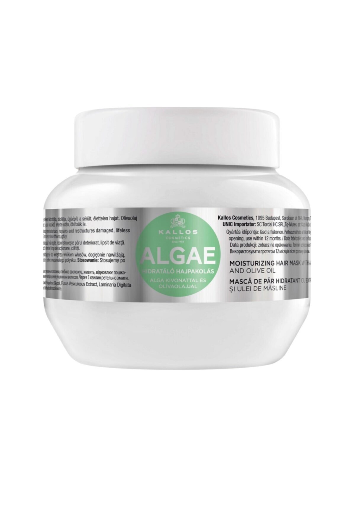 Kallos Cosmetics Algae Yosun Özü Ve Zeytinyağı Içeren Nemlendirici Saç Bakım Maskesi 275 ml