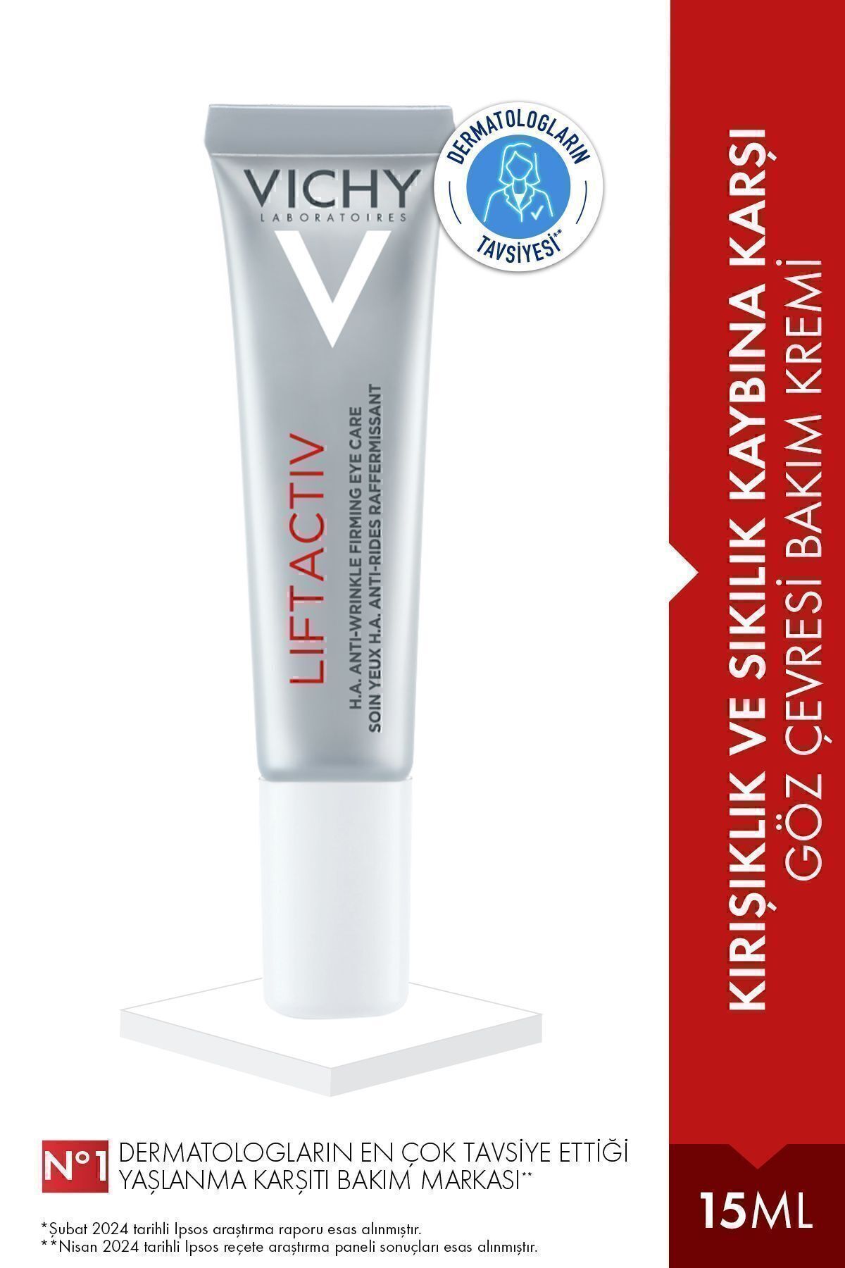 Vichy LİFTACTİV-KIRIŞIKLIK KARŞITI,NEMLENDİRİCİ GÖZ BAKIM KREMİ-15ML PASSİ.1964