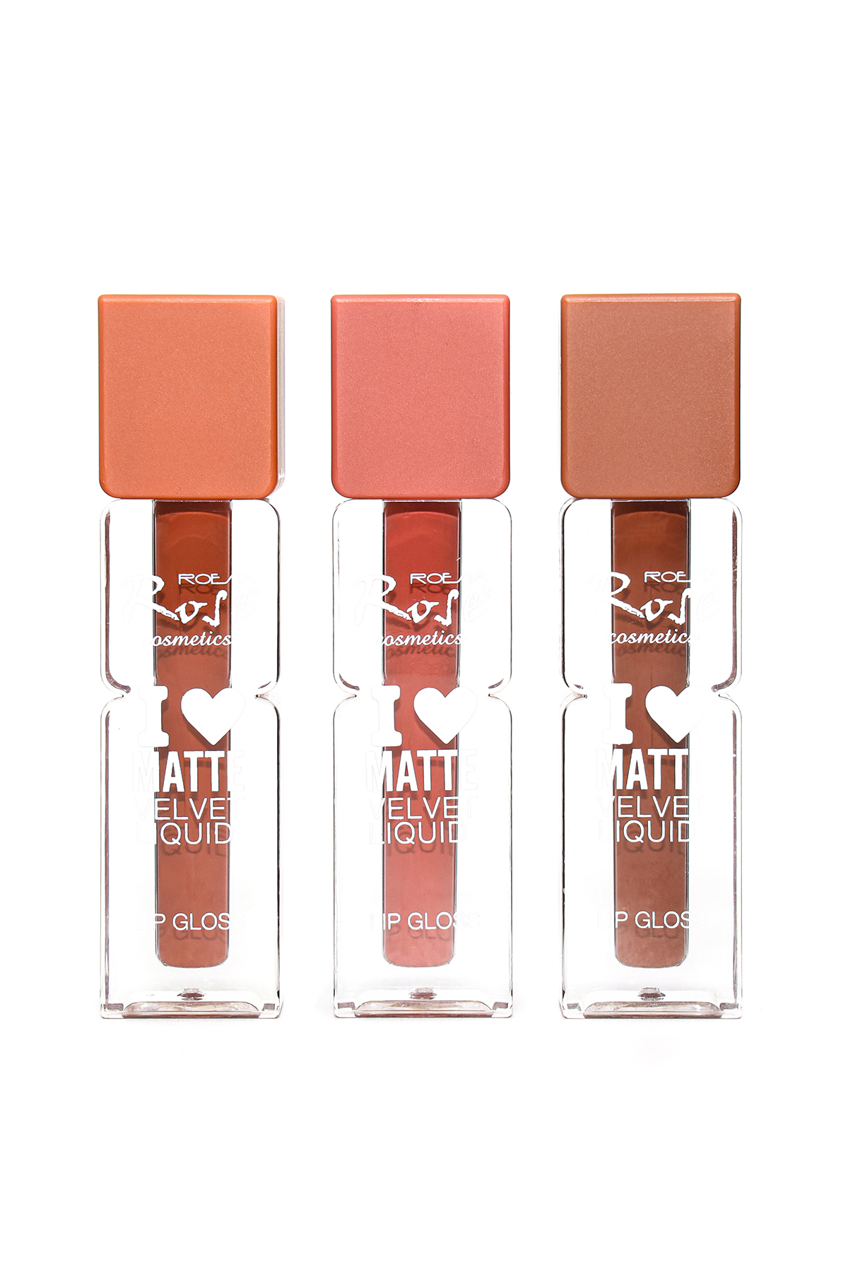 AİLY COSMETİCS Rose I Matte 3'lü Kalıcı, Mat Ruj Seti