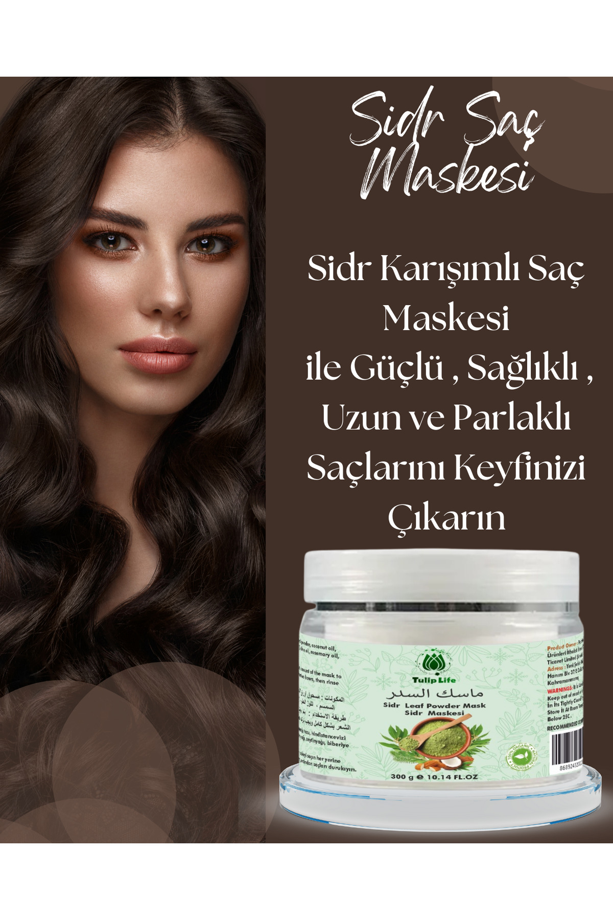tulip life Sidr Saç Maskesi Hızlı Saç Uzatıcı , Güçlendirici , Saç Dökülmesine Karşı Ve Yumaştıcı 250 gr