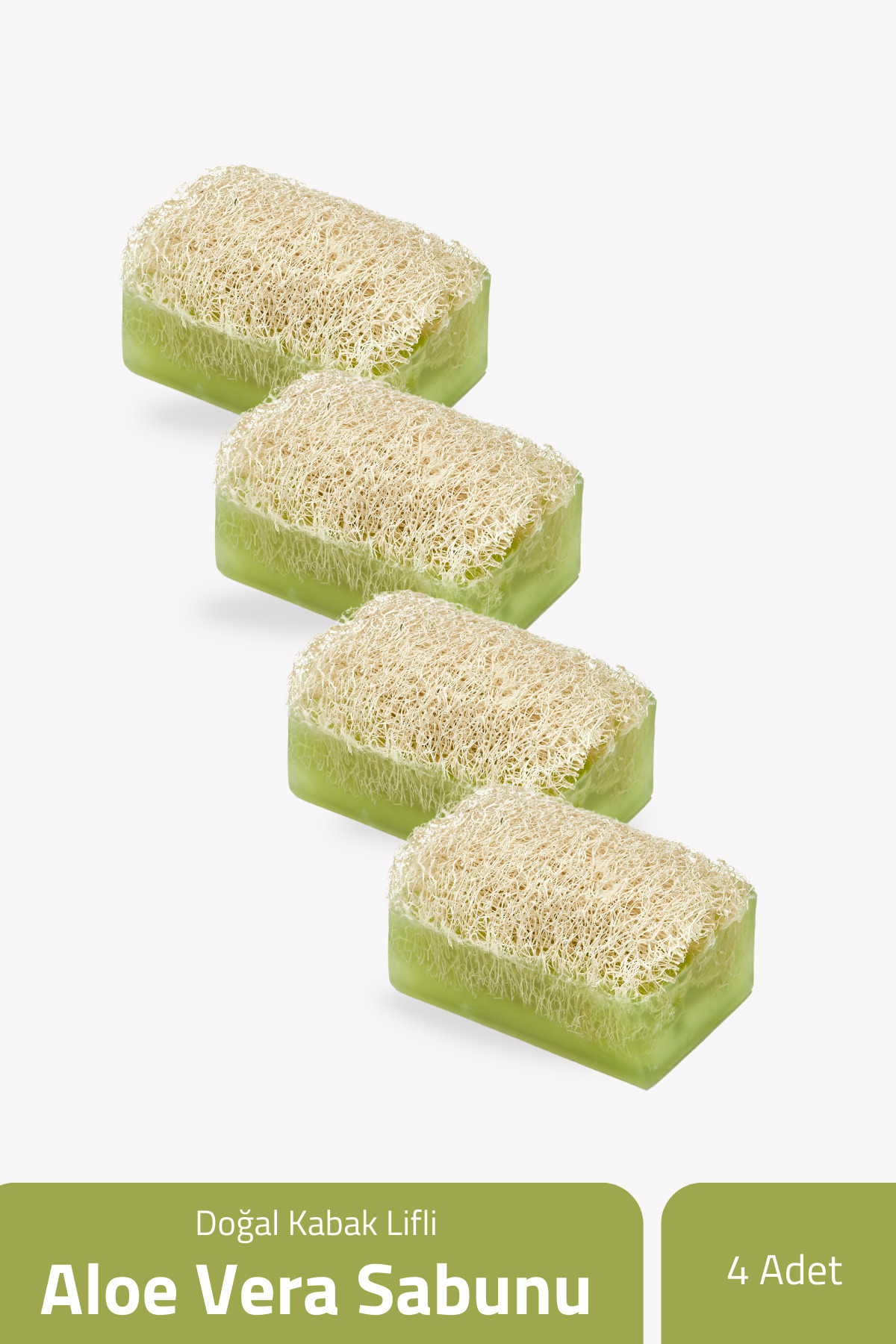 The Touch By Seda Altın Doğal Kabak Lifli Aloe Vera Sabunu 100 gr x 4 Adet