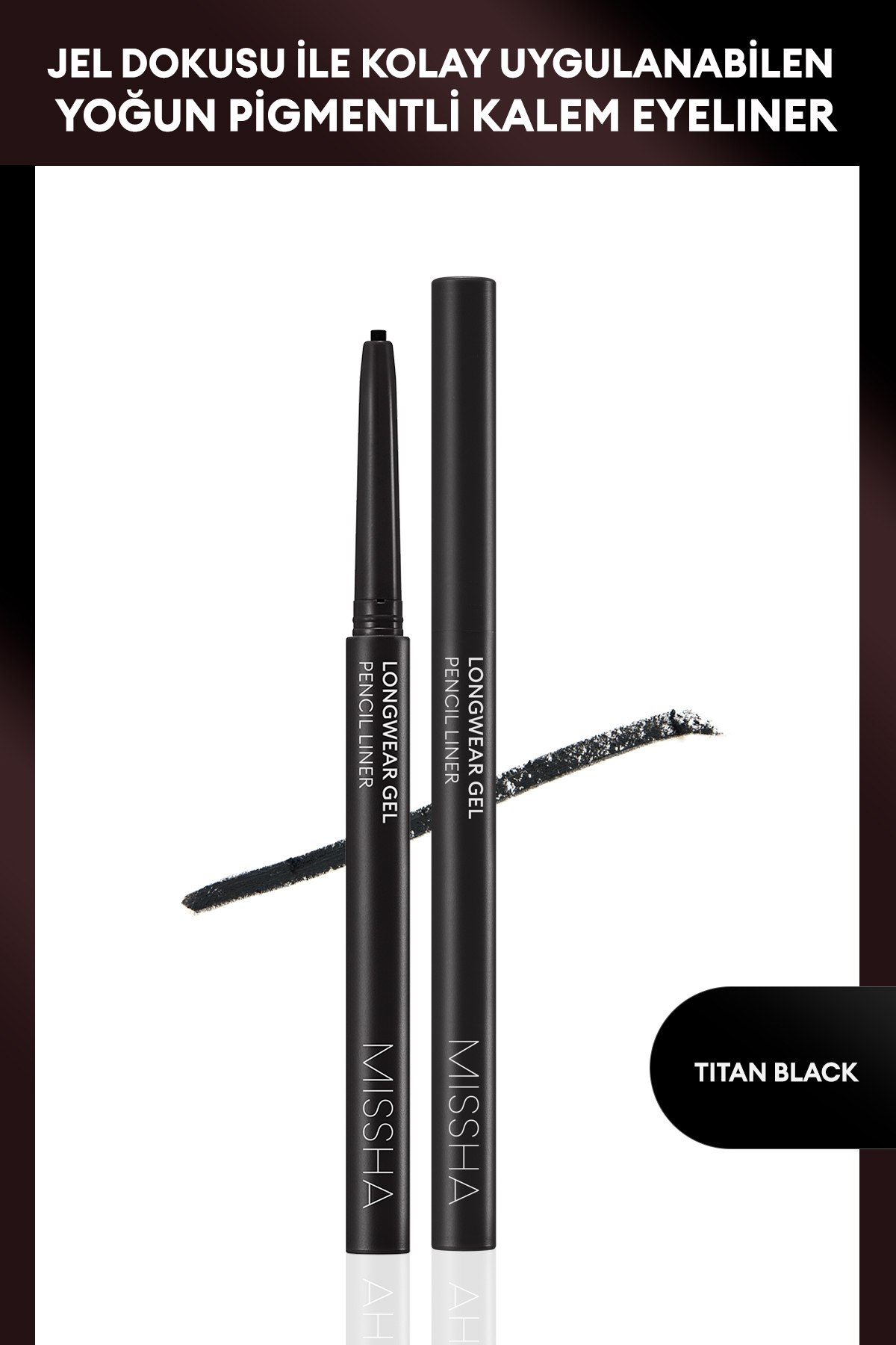 Missha Pürüzsüz Uygulama Sunan Jel Dokuda Kalem Eyeliner Longwear Gel Pencil Liner (Titan Black)