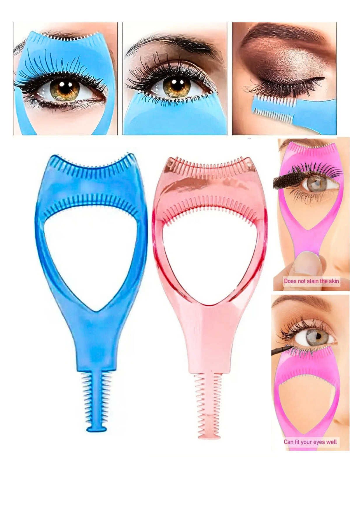 Lesvip's 2 Adet 3 In 1 Pratik Rimel & Eyeliner Bulaşma Önleyici Maskara Çekme Aparatı