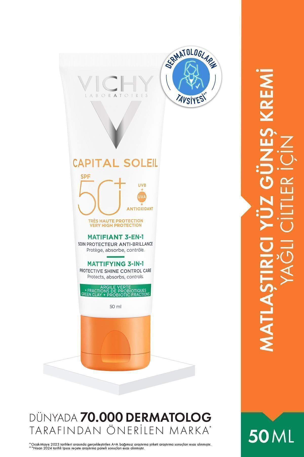 Vichy Mattifying Protective Sun Cream for Oily Skin Spf 50 50 ml Passi.3625