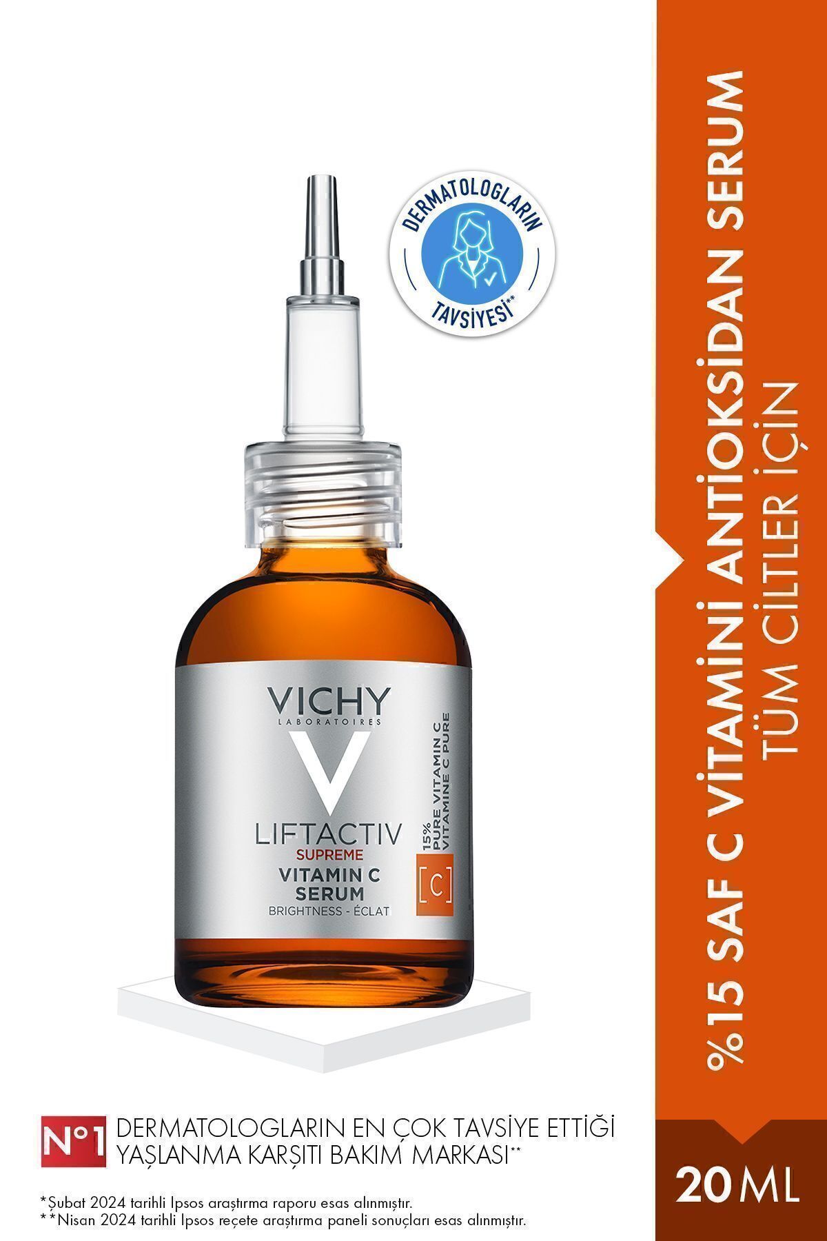 Vichy LİFTACTİV-SAF C VİTAMİN İÇERİĞİ İLE AYDINLATICI,NEMLENDİRİCİ SERUM-20 ML