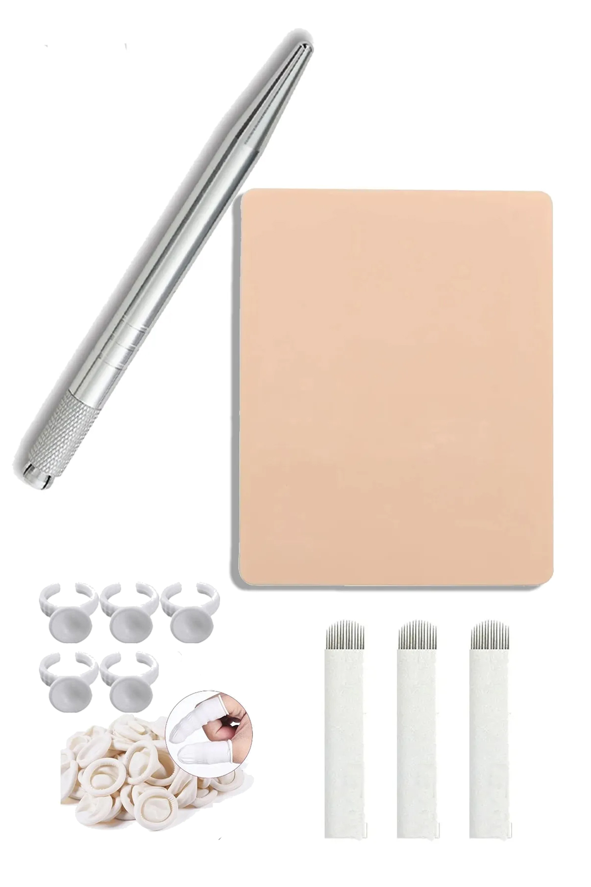 SYS Microblading Kalem Latex Ve Microblading 3 Adet Iğne Kalıcı Makyaj Set