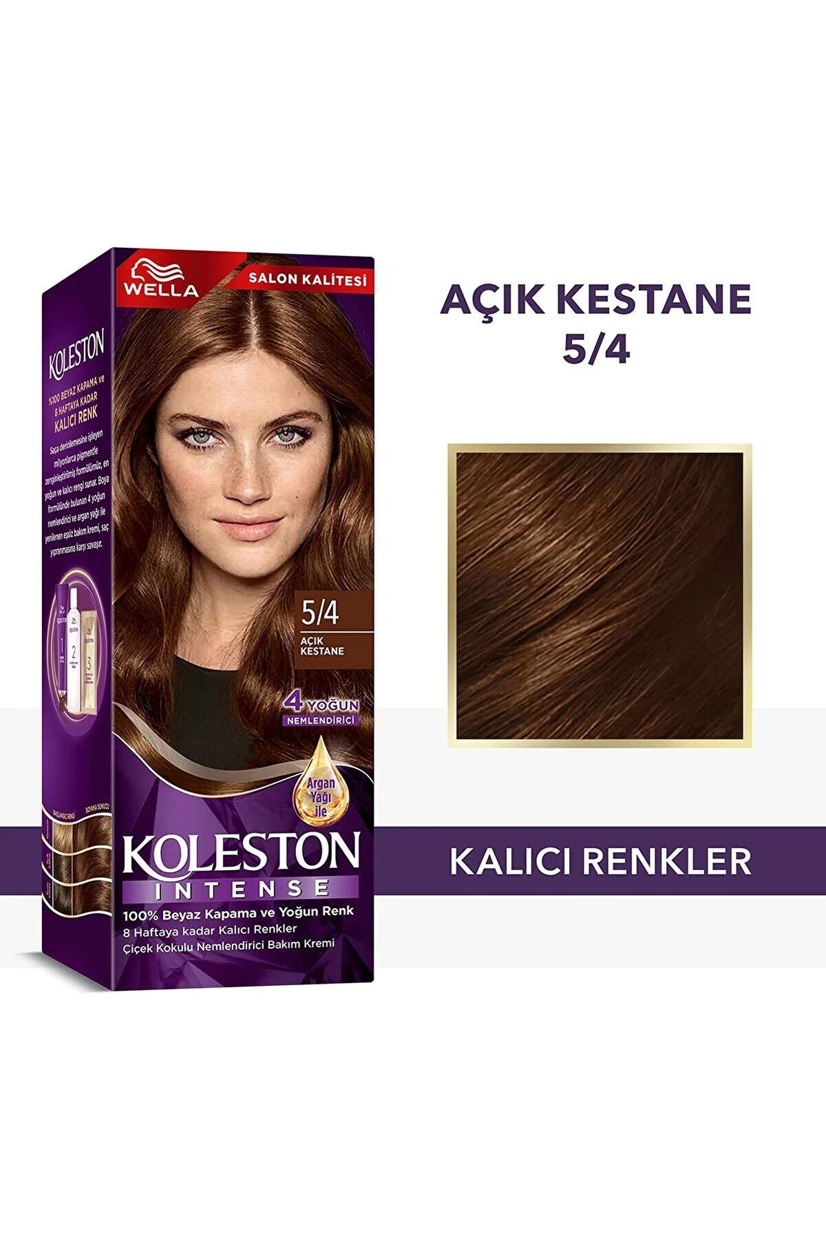 Wella Koleston Intense Saç Boyası 5/4 Açık Kestane - Salon Kalitesi
