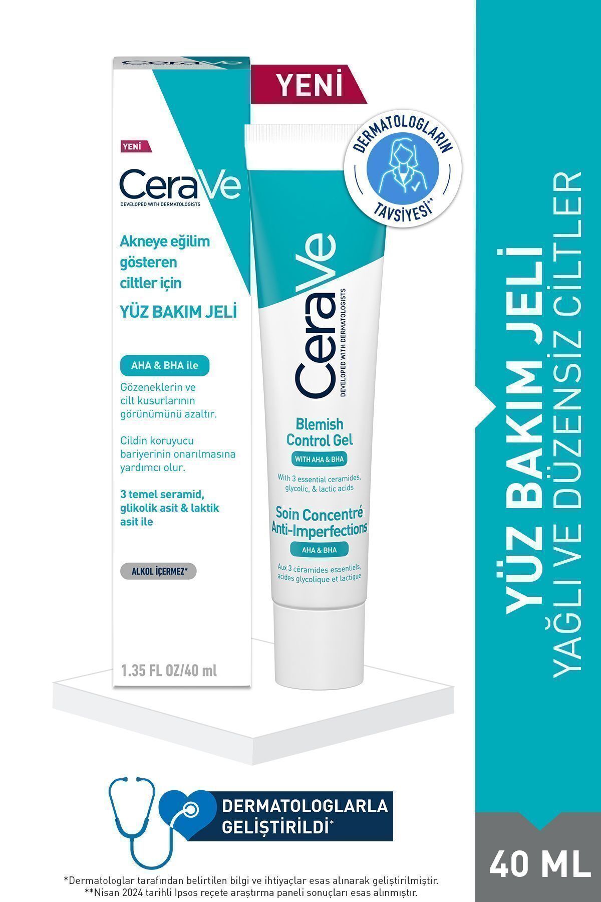 CeraVe Revitalizing Nourishing Care Gel that Prevents the Formation of Acne 40ml DkHair1773