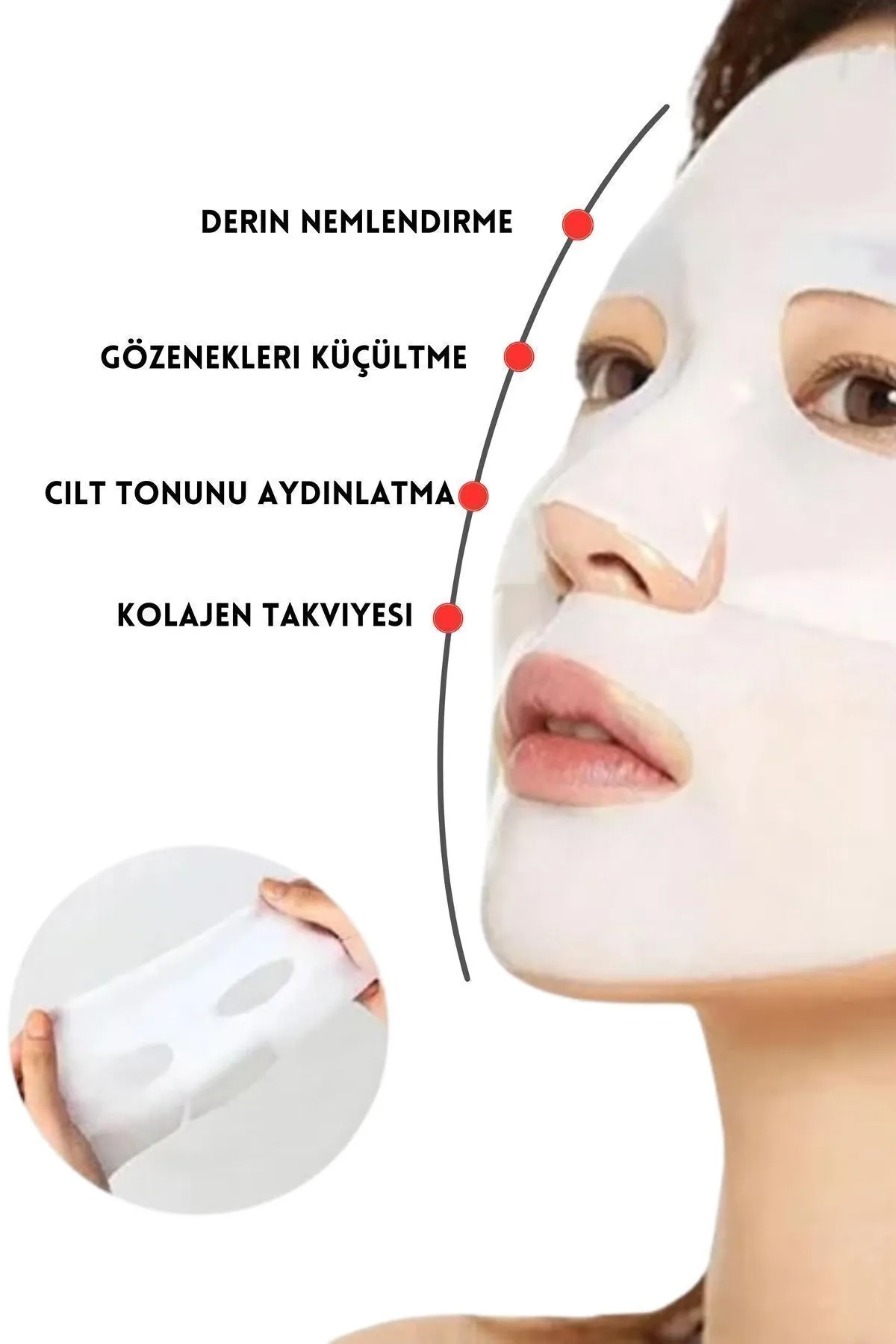 Pastelya 4 Adet Şeffaflaşan Yüz Maskesi Nemlendirici Bio Kolajen, Canlandırıcı, Yüz Maskesi
