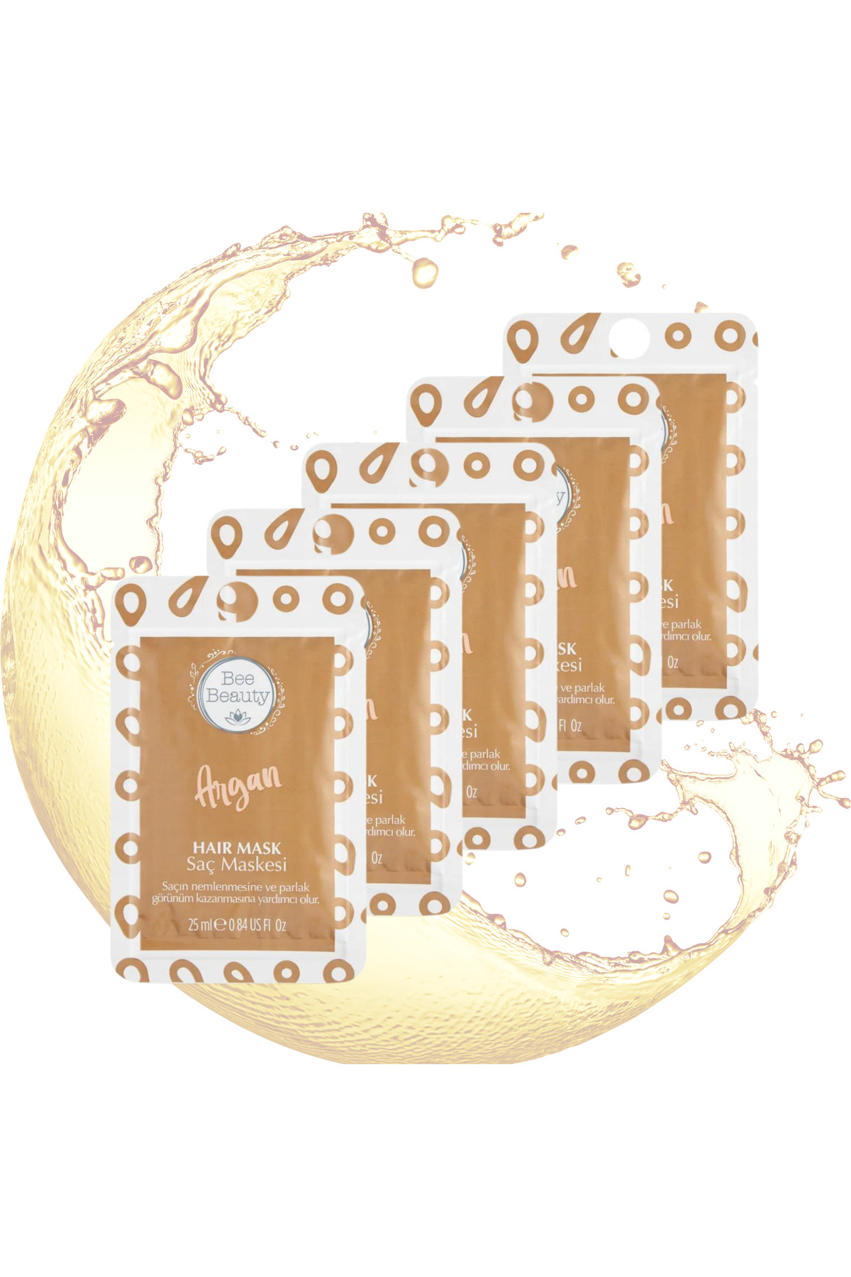 Bee Beauty Argan Saç Maskesi 25 ml x 5 adet