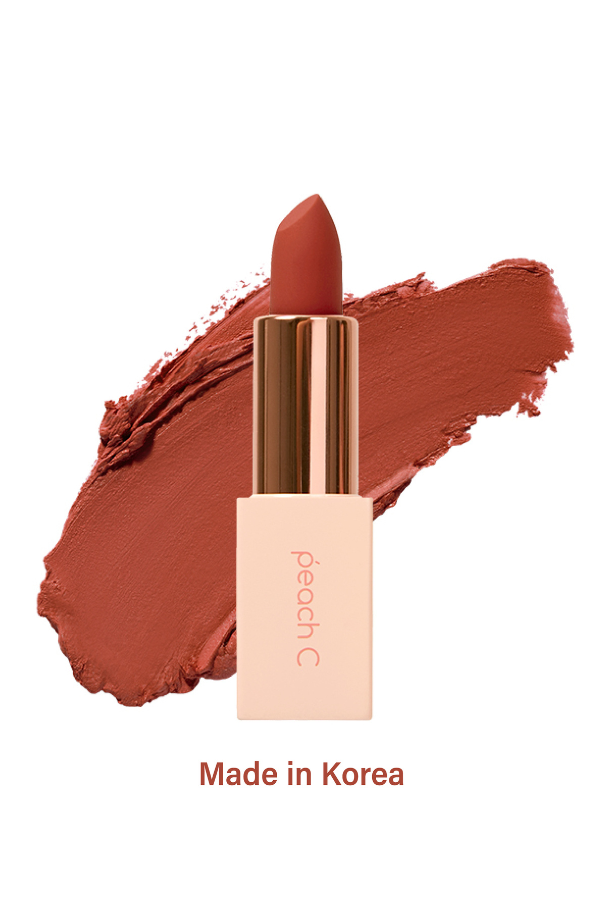 Peach C Easy Matte Lipstick - Doğal Görünümlü Mat Ruj - 06 Rusty Rose