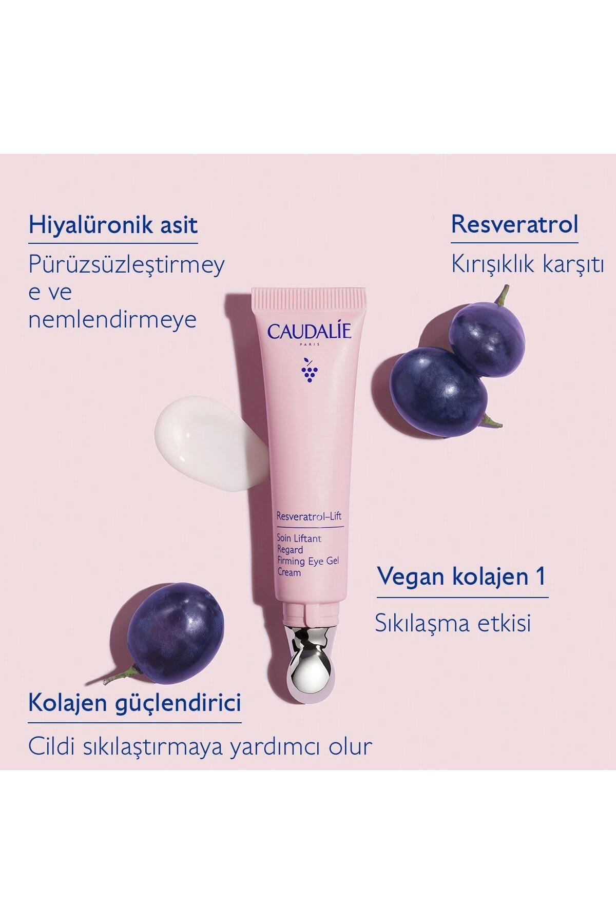 Caudalie Yaşlanma Karşıtı Göz Çevresi Şişlik Azaltıcı ve Sıkılaştırıcı Resveratrol-lift Bakım Kremi 15ml