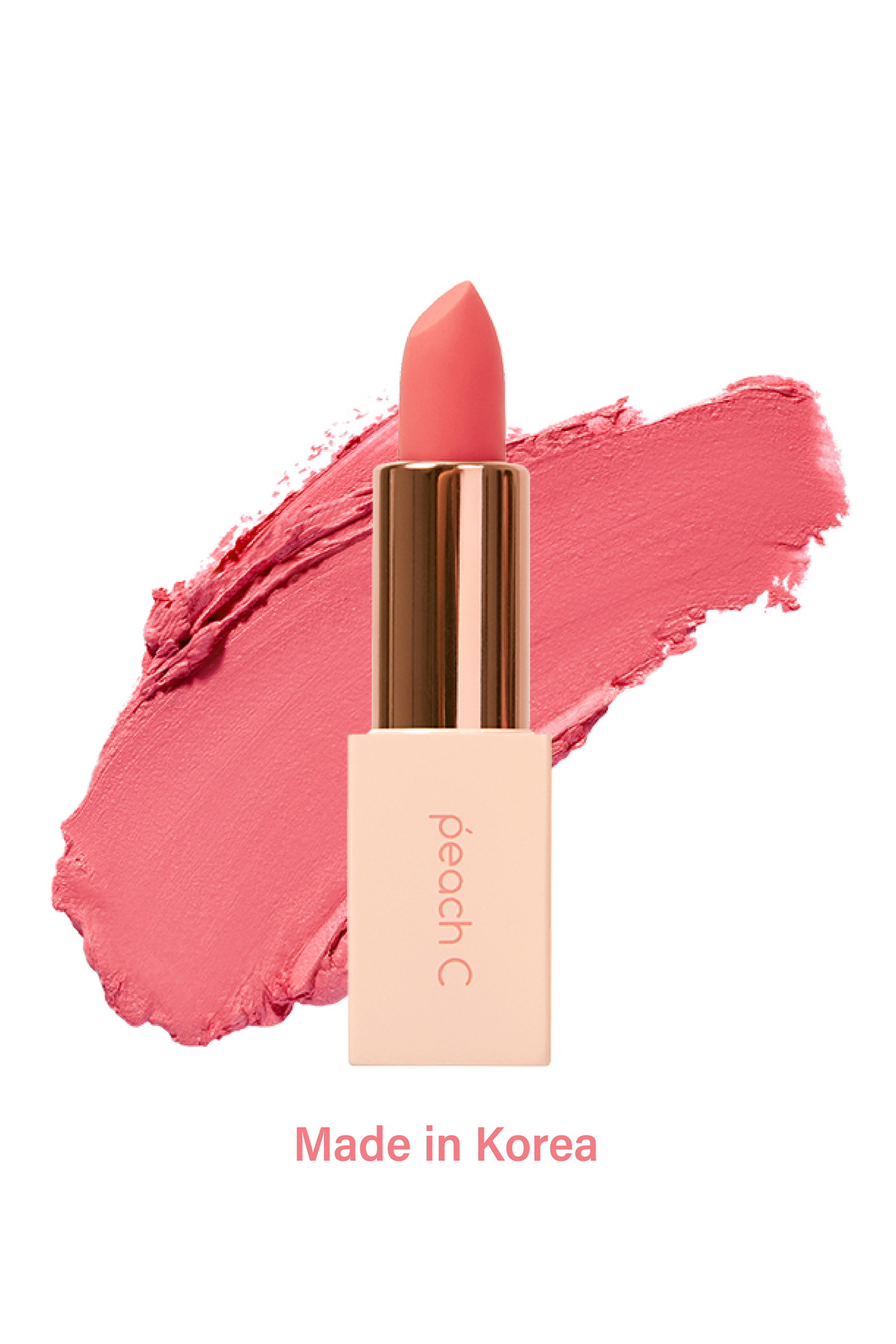 Peach C Easy Matte Lipstick - Doğal Görünümlü Mat Ruj - 01 Spring Coral