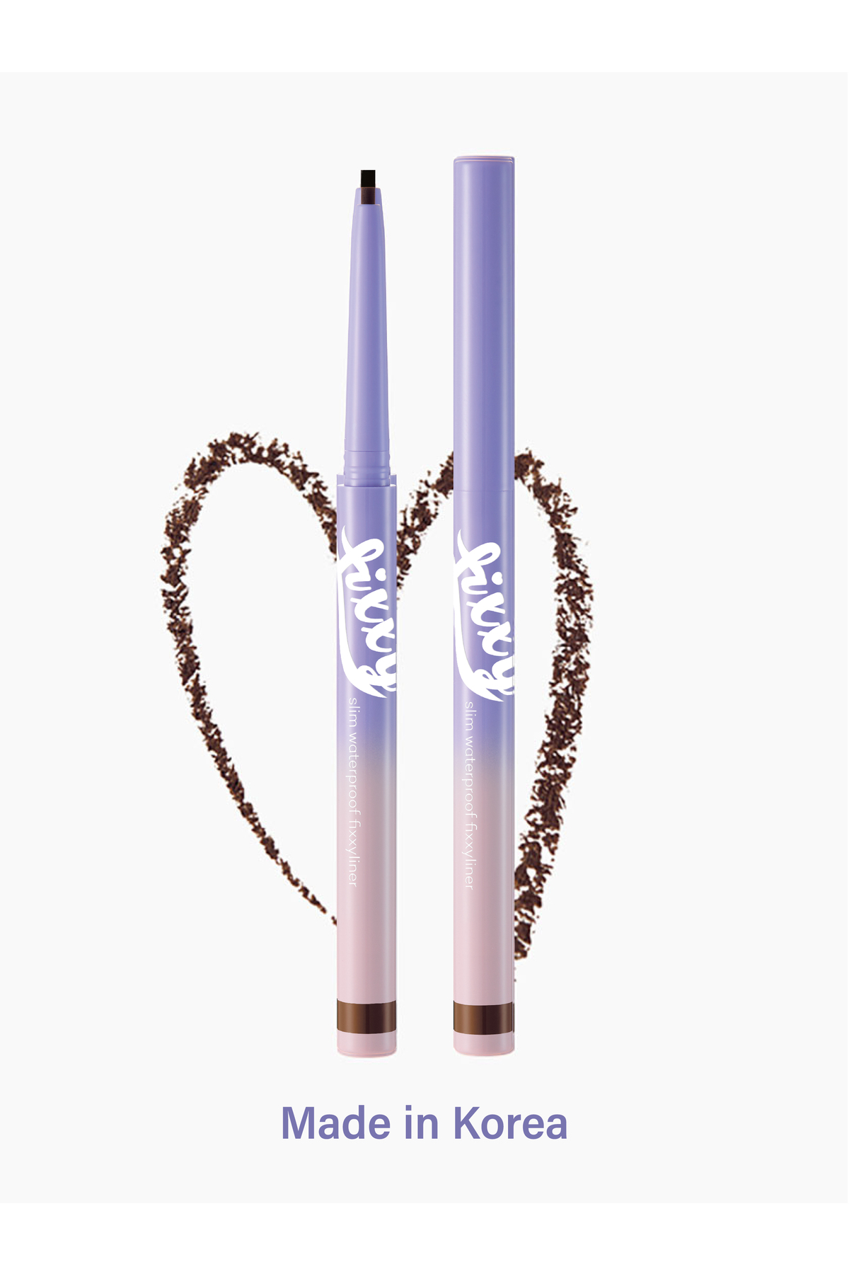 Peach C Slim Waterproof Fixxyliner - Suya Dayanıklı Kalıcı Asansörlü Göz Kalemi (Eyeliner) - 02 Deep Brown