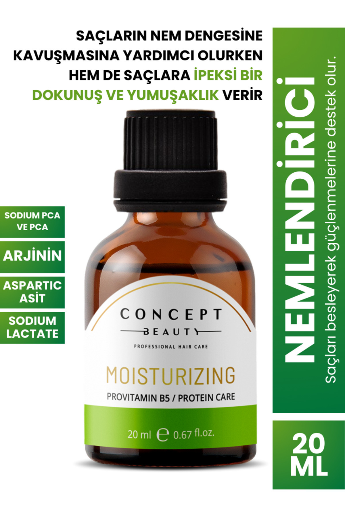Concept Beauty Nemlendirici Saç Bakım Shot'ı - Besleyici Ve Yoğun Nemlendirici Serum ( 20 Ml )