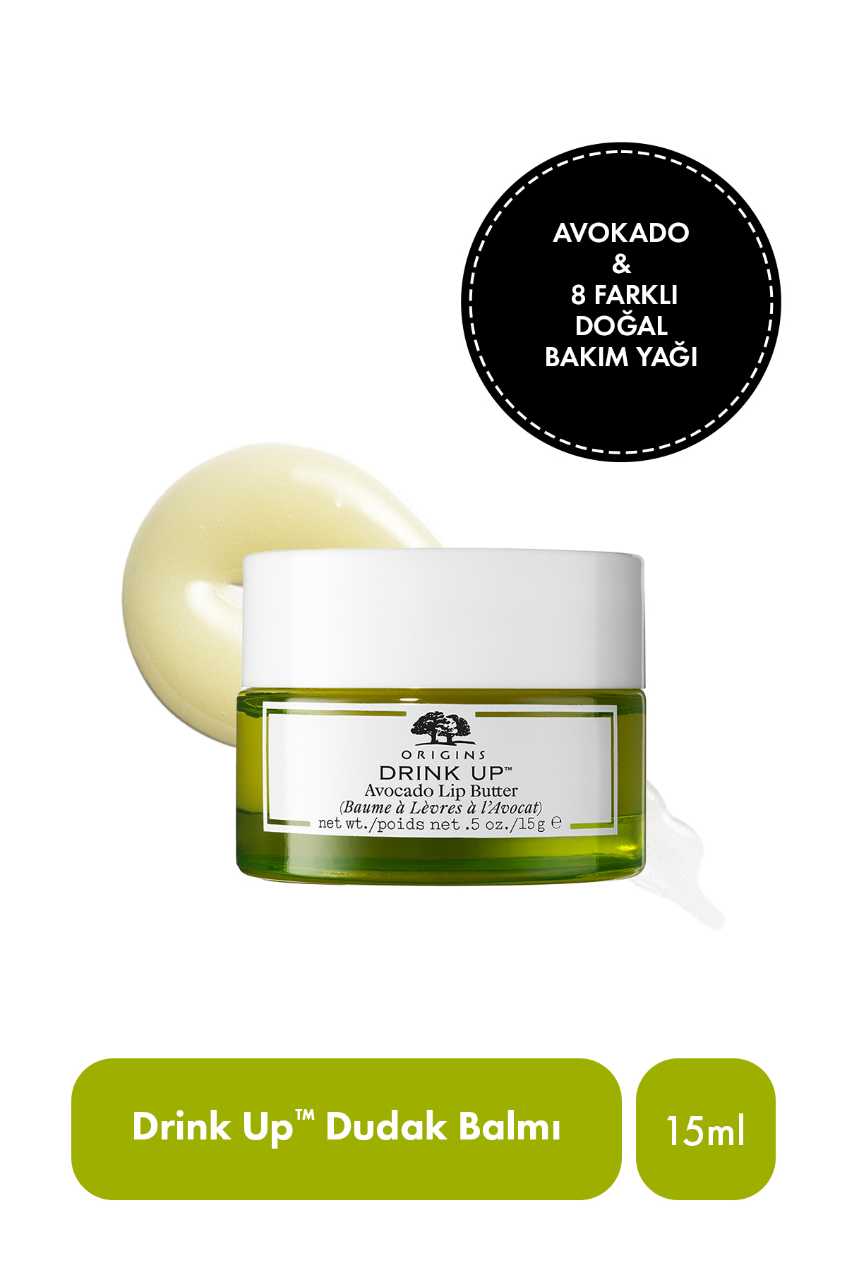 Origins Drink Up Avokadolu Yoğun Nemlendirme Sağlayan Dudak Balmı 15g